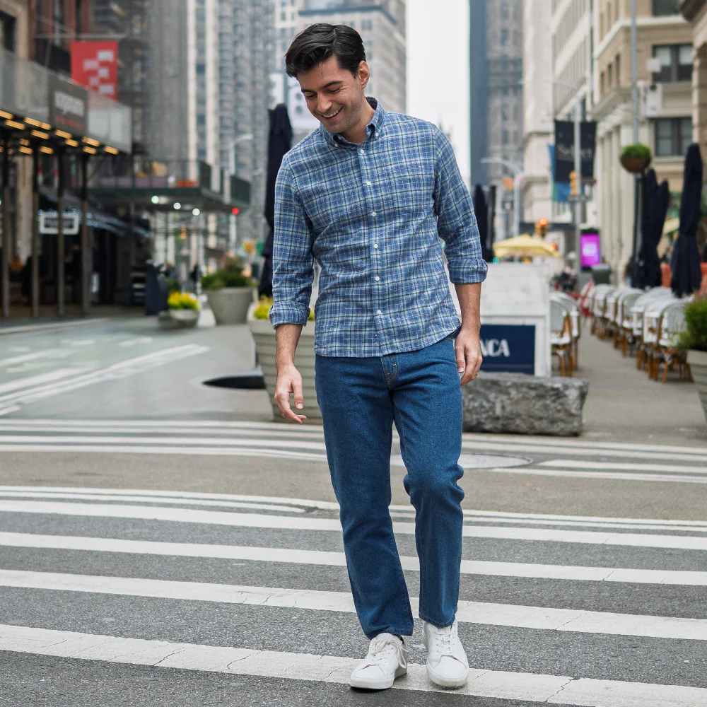 Merino Wool Shirts - Blue Plaid - Image 3