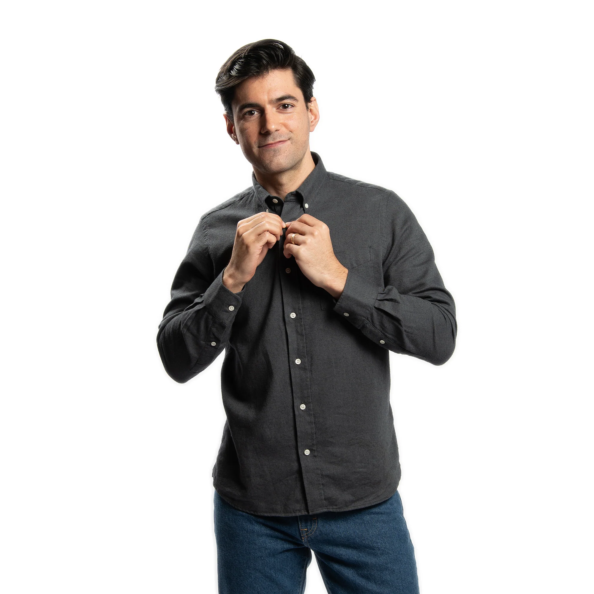 Merino Wool Shirts - Charcoal - Image 5