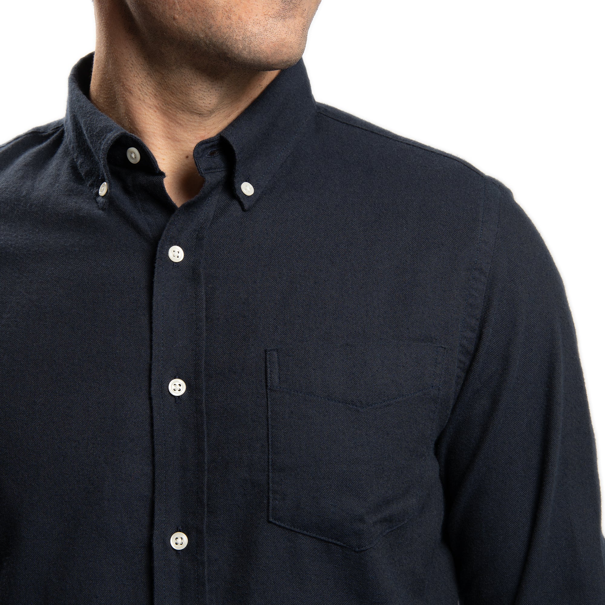 Merino Wool Shirts - Navy - Image 6