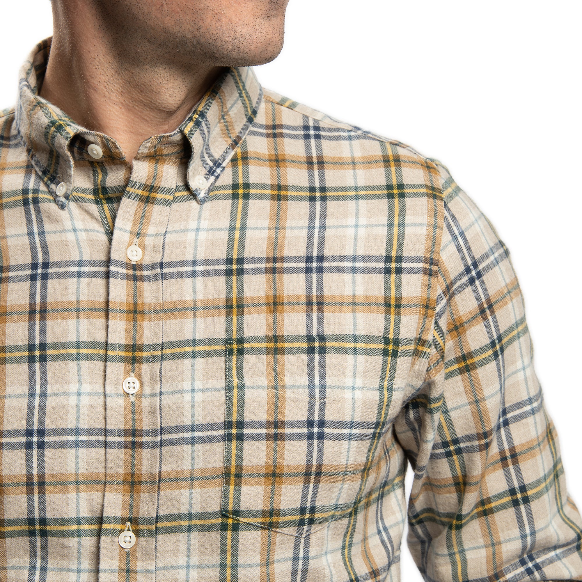 Merino Wool Shirts - Tan Plaid - Image 4