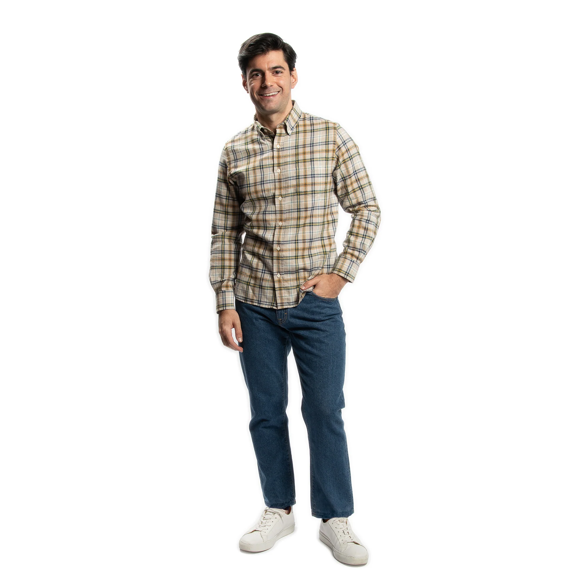 Merino Wool Shirts - Tan Plaid - Image 6
