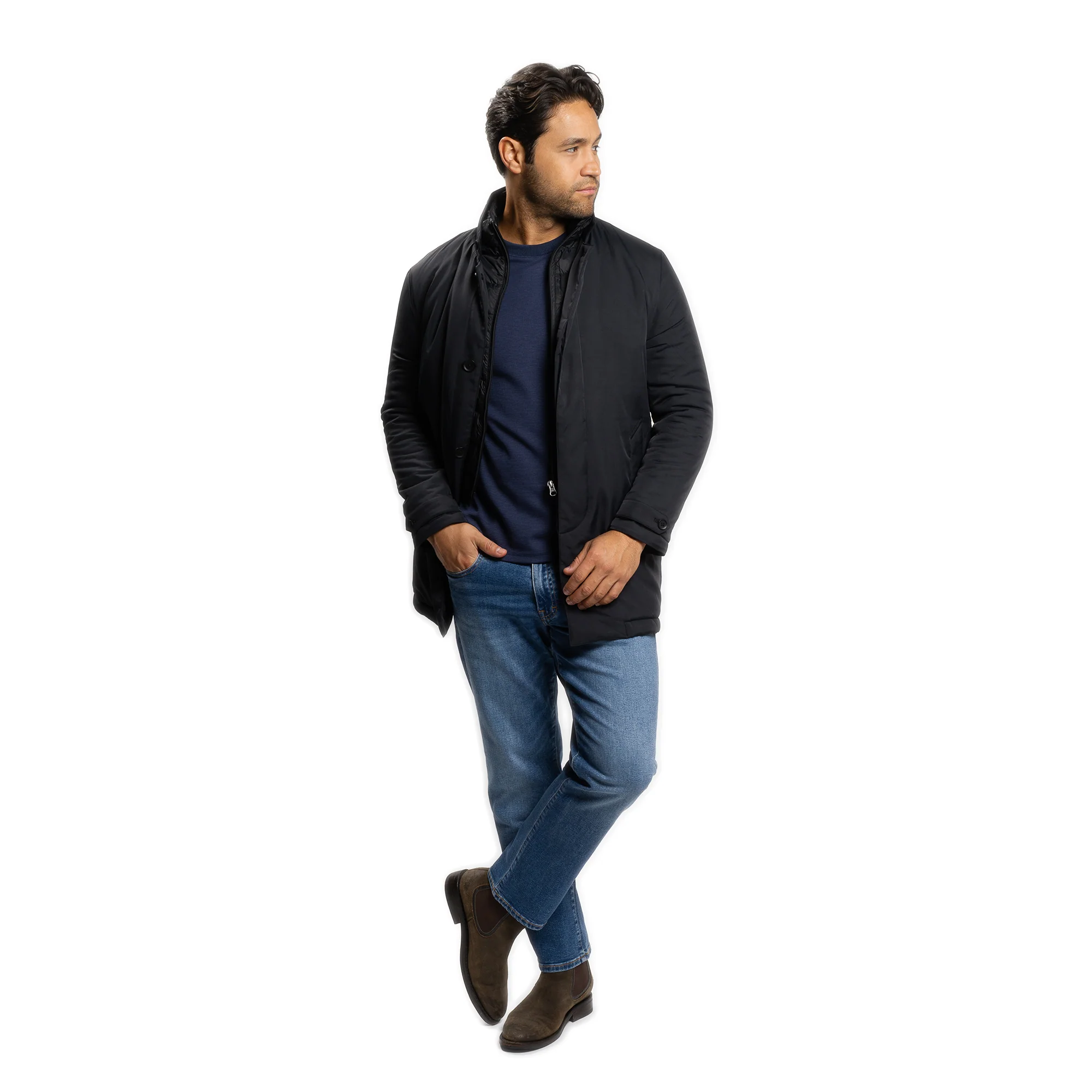 Milan Car Coat - Black - Image 7