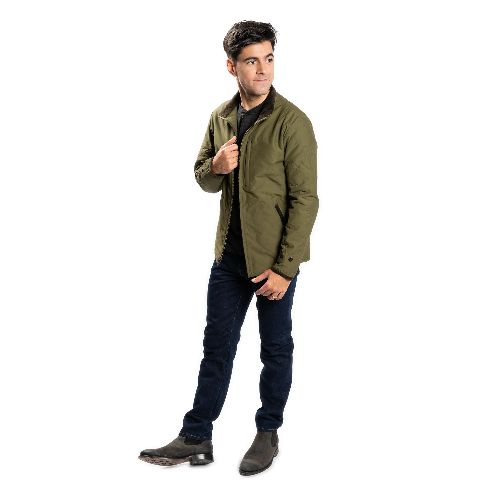 Original Quilted Jacket - Olive - Image 3
