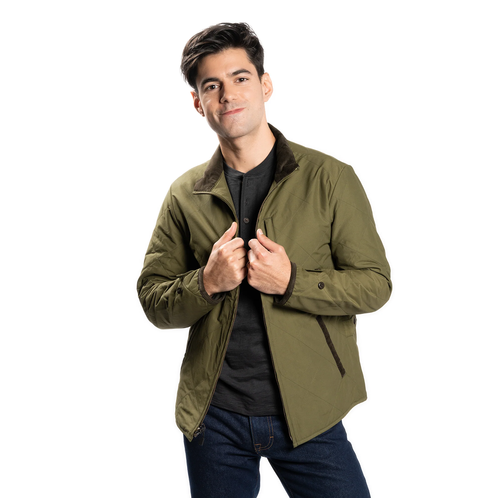 Original Quilted Jacket - Olive - Image 4