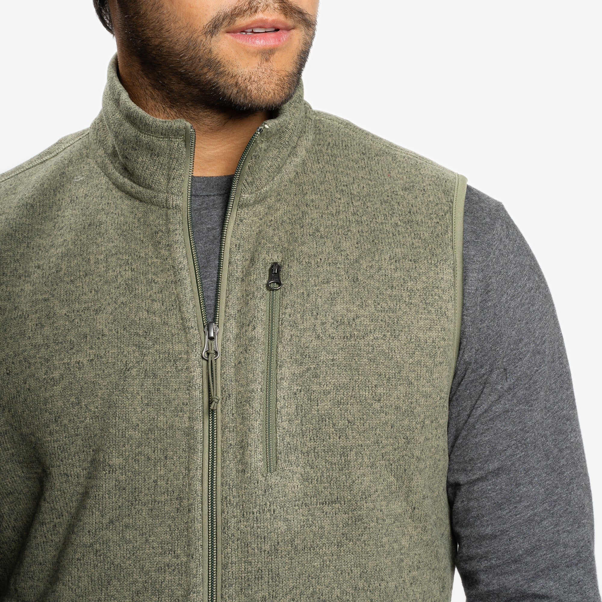 Polartec Fleece Vest - Olive - Image 4