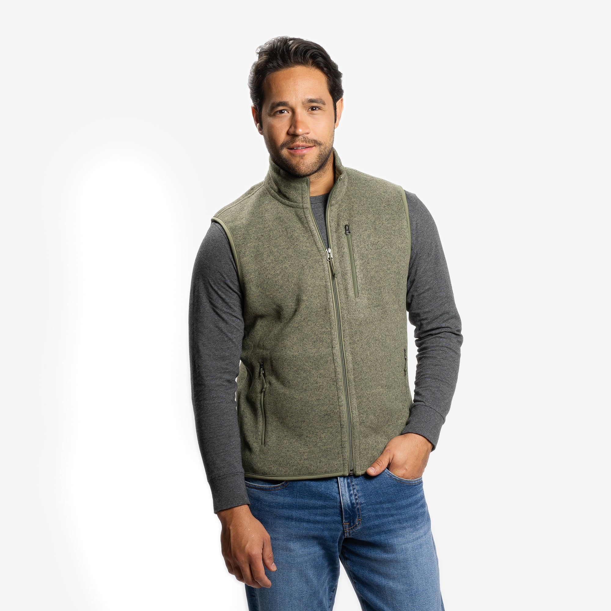 Polartec Fleece Vest - Olive - Image 5