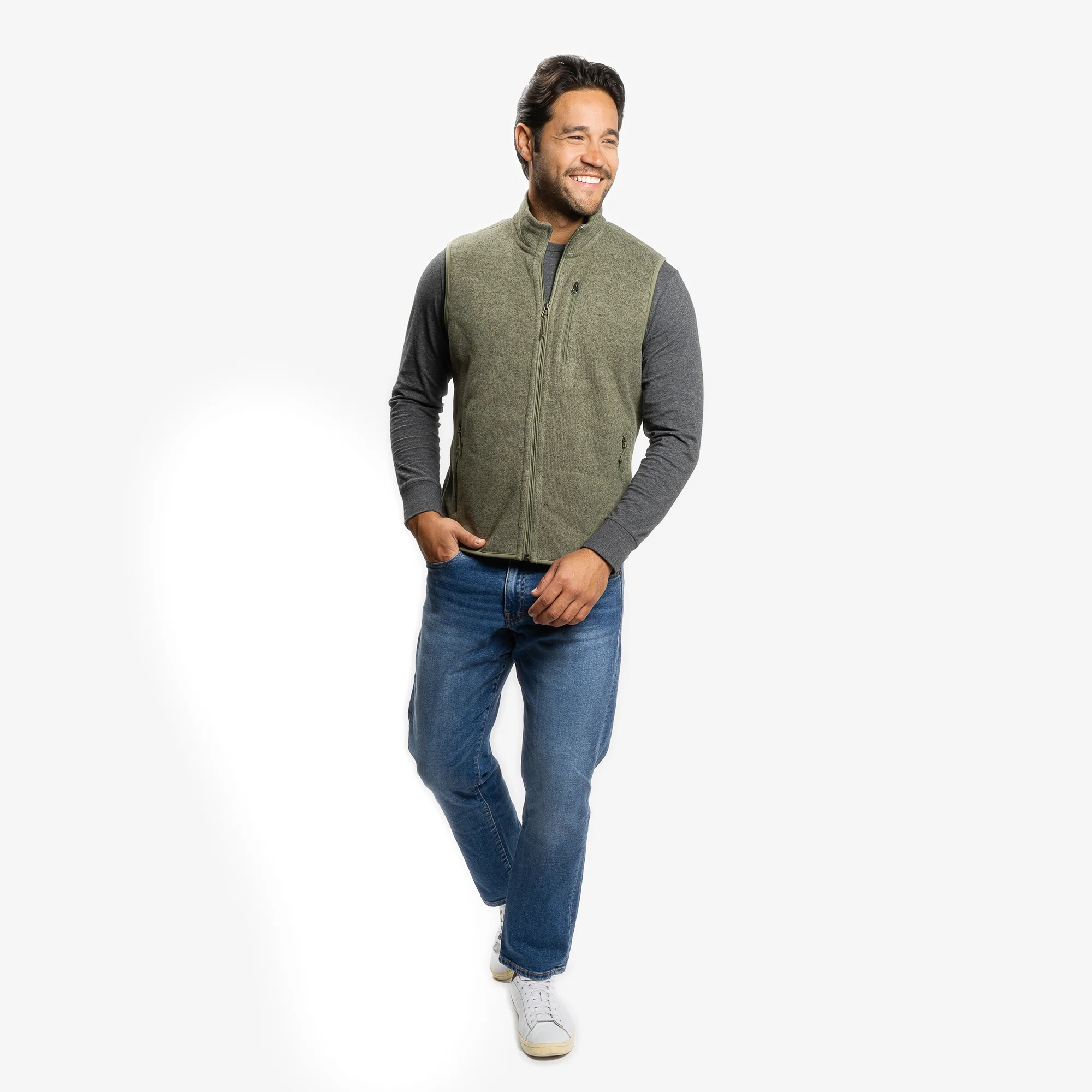 Polartec Fleece Vest - Olive - Image 6