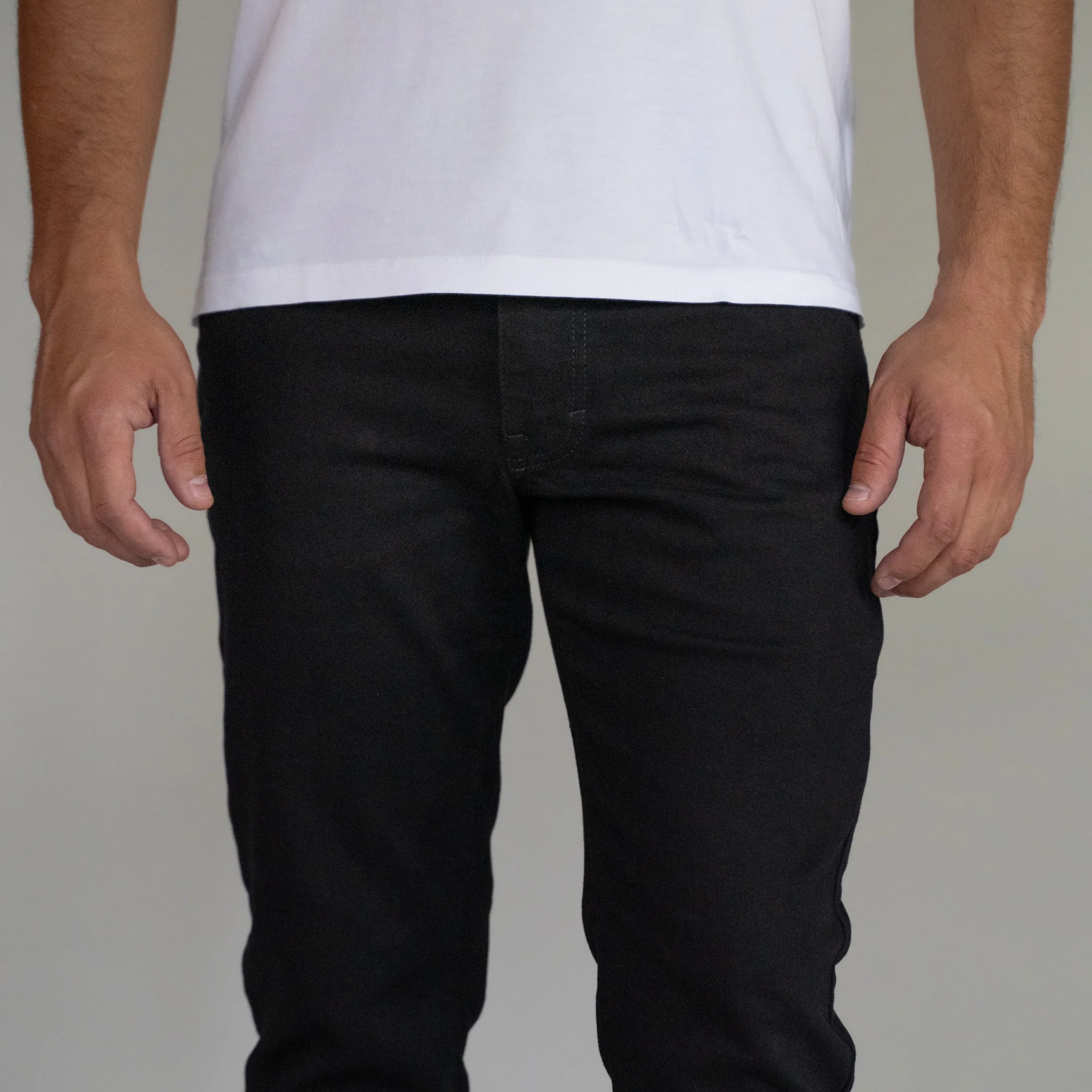 Premium Italian Denim Skinny Fit - Black - Image 5