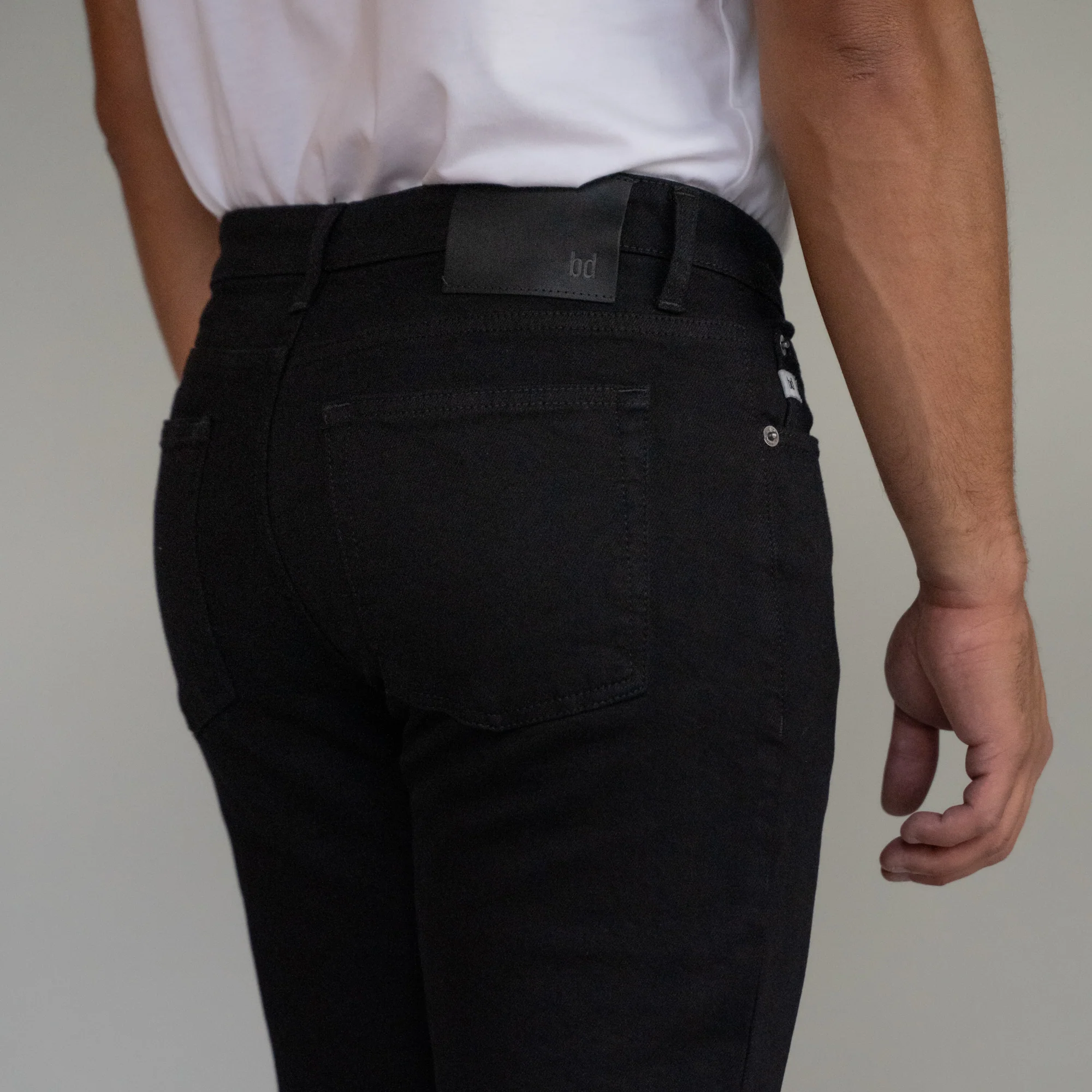 Premium Italian Denim Skinny Fit - Black - Image 7