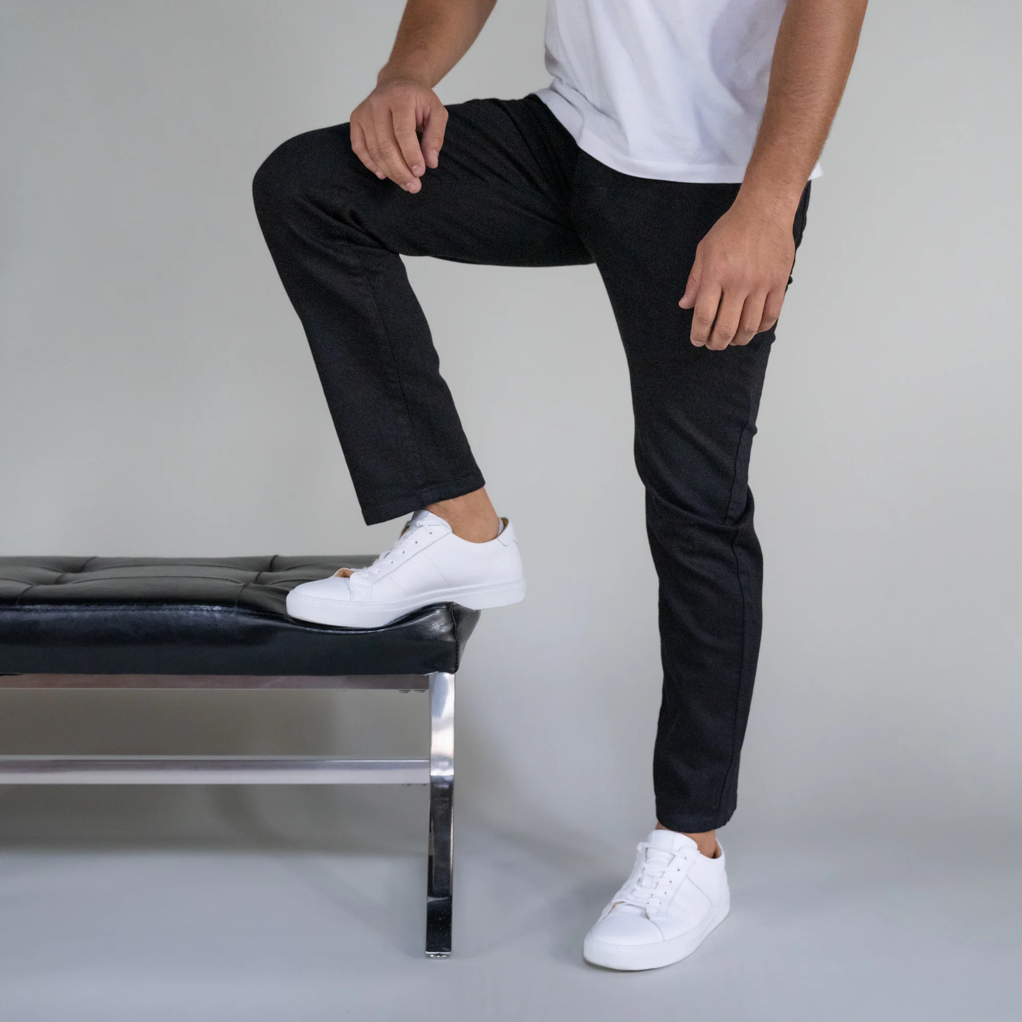Premium Italian Denim Skinny Fit - Black - Image 8