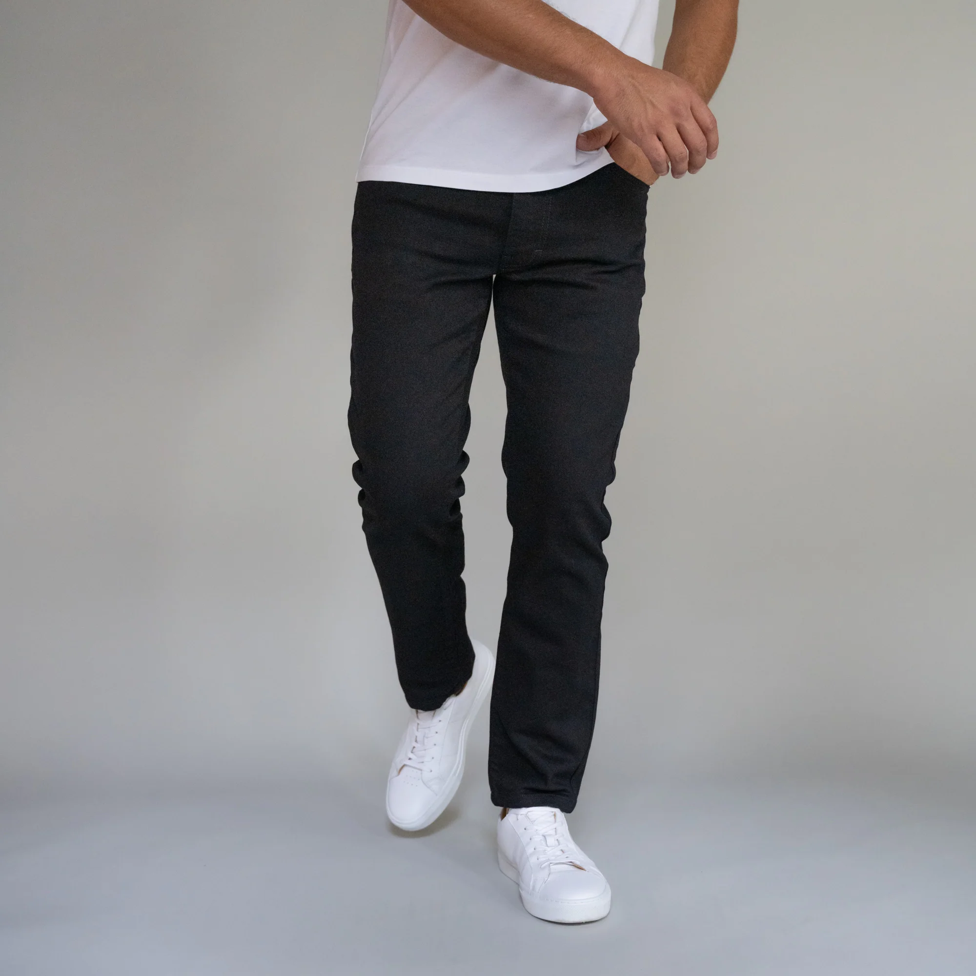 Premium Italian Denim Slim Fit - Black - Image 4