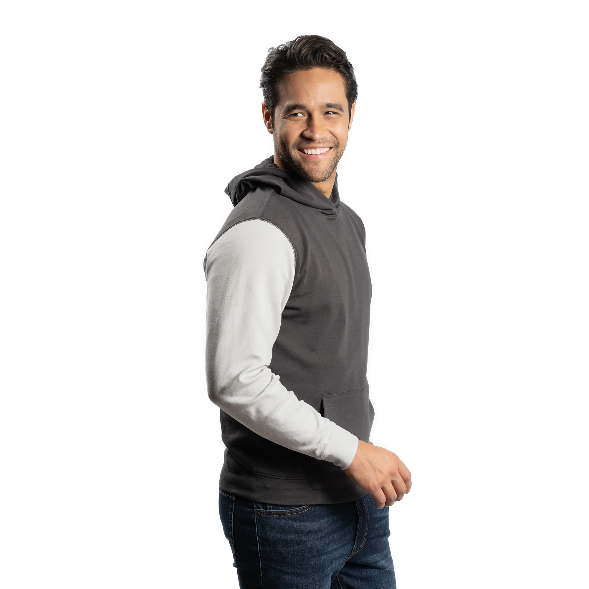 Pullover Hoodie - Washed Black Grey - Image 3