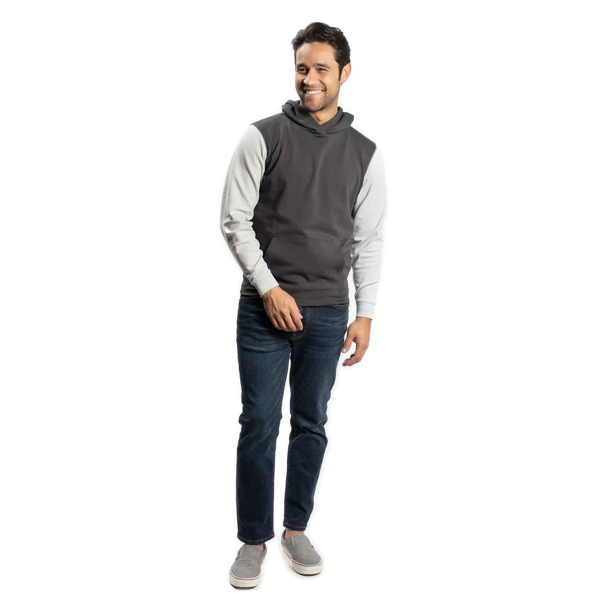Pullover Hoodie - Washed Black Grey - Image 4