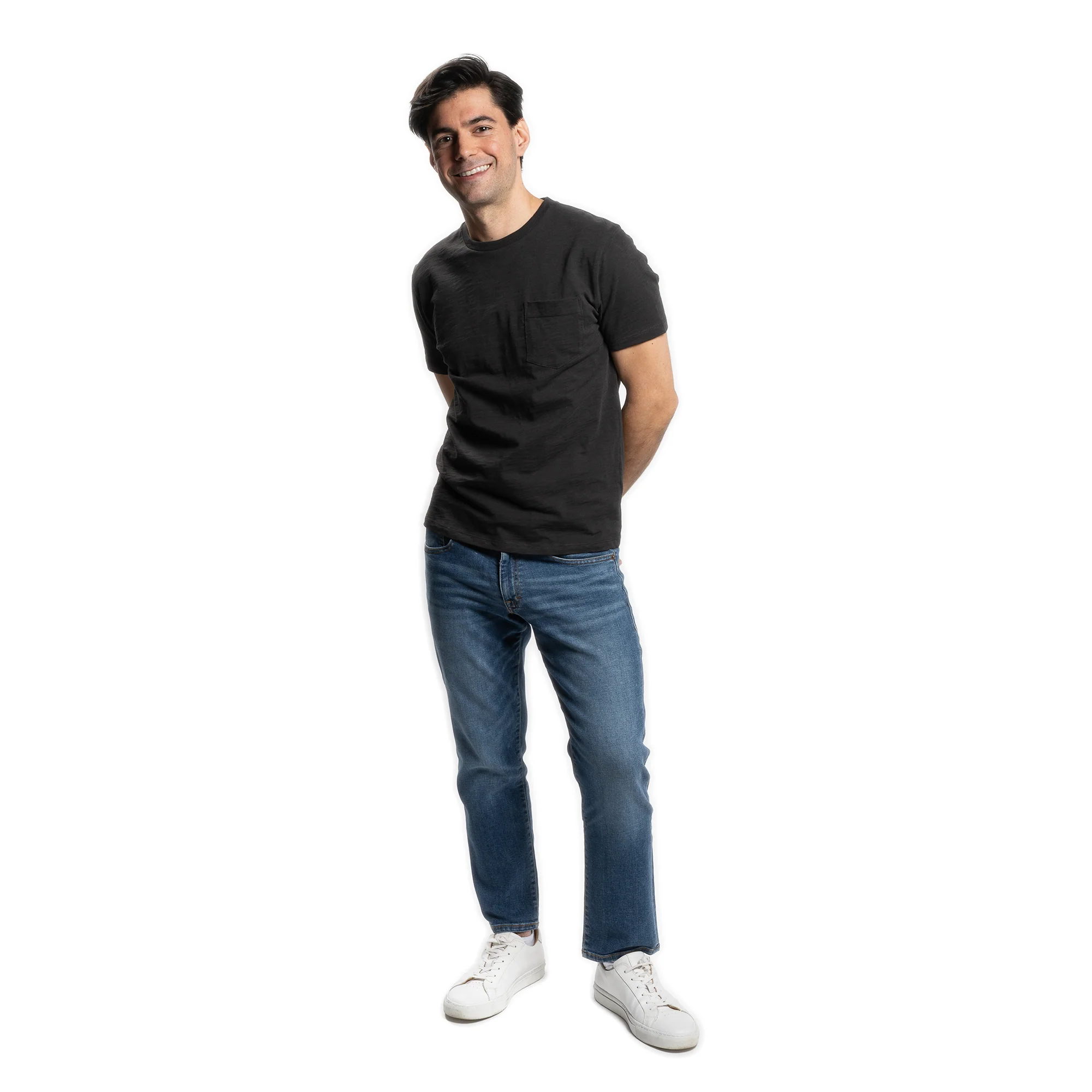 Slub Pocket T-Shirt - Black - Image 5