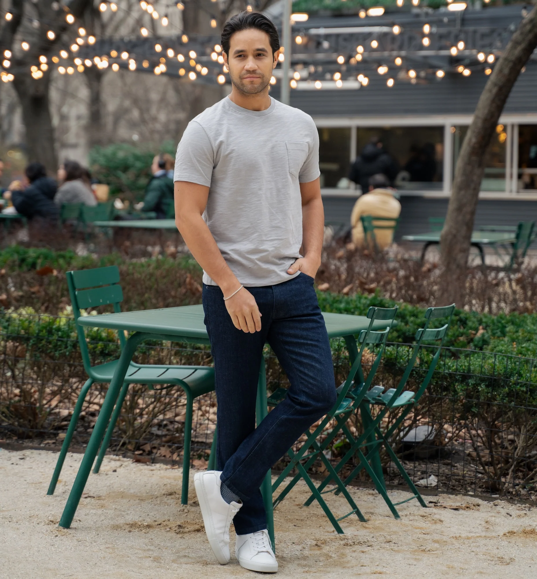 Slub Pocket T-Shirt - Light Grey - Image 5