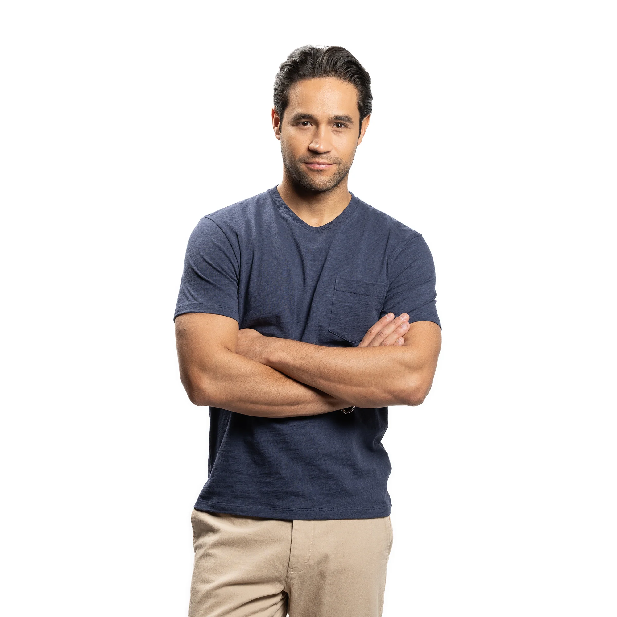 Slub Pocket T-Shirt - Navy - Image 4