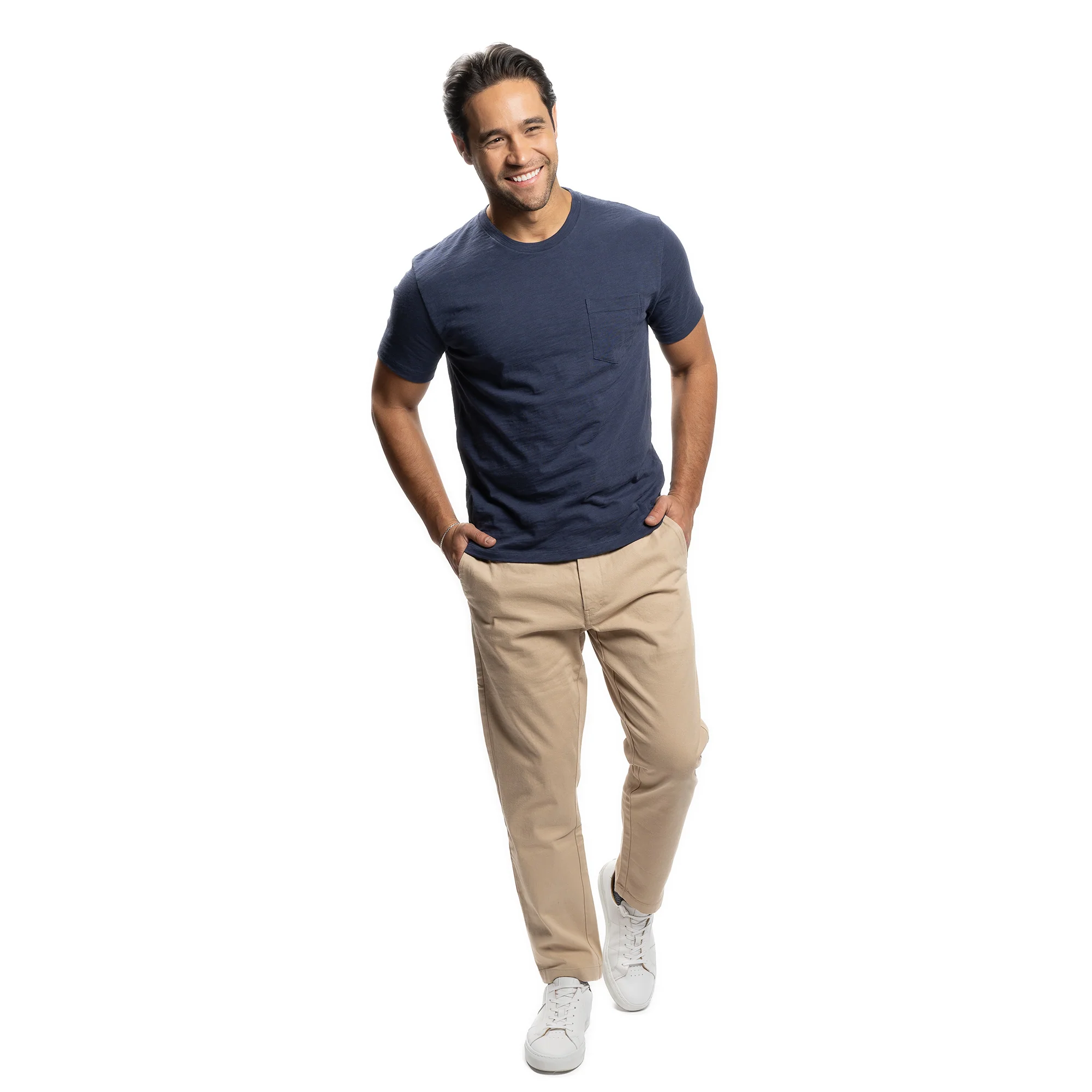 Slub Pocket T-Shirt - Navy - Image 5