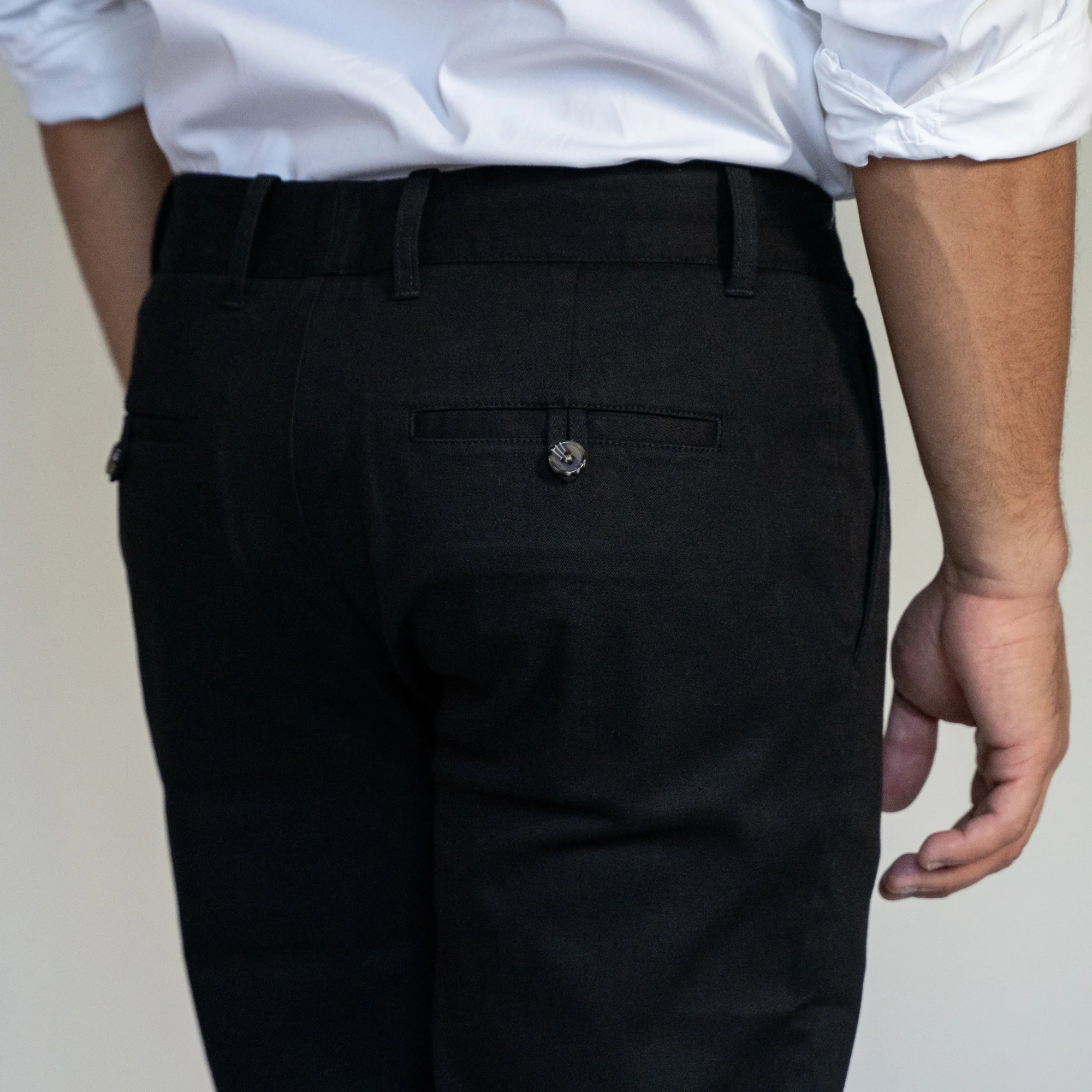 Stretch Chinos Slim Fit - Black - Image 2