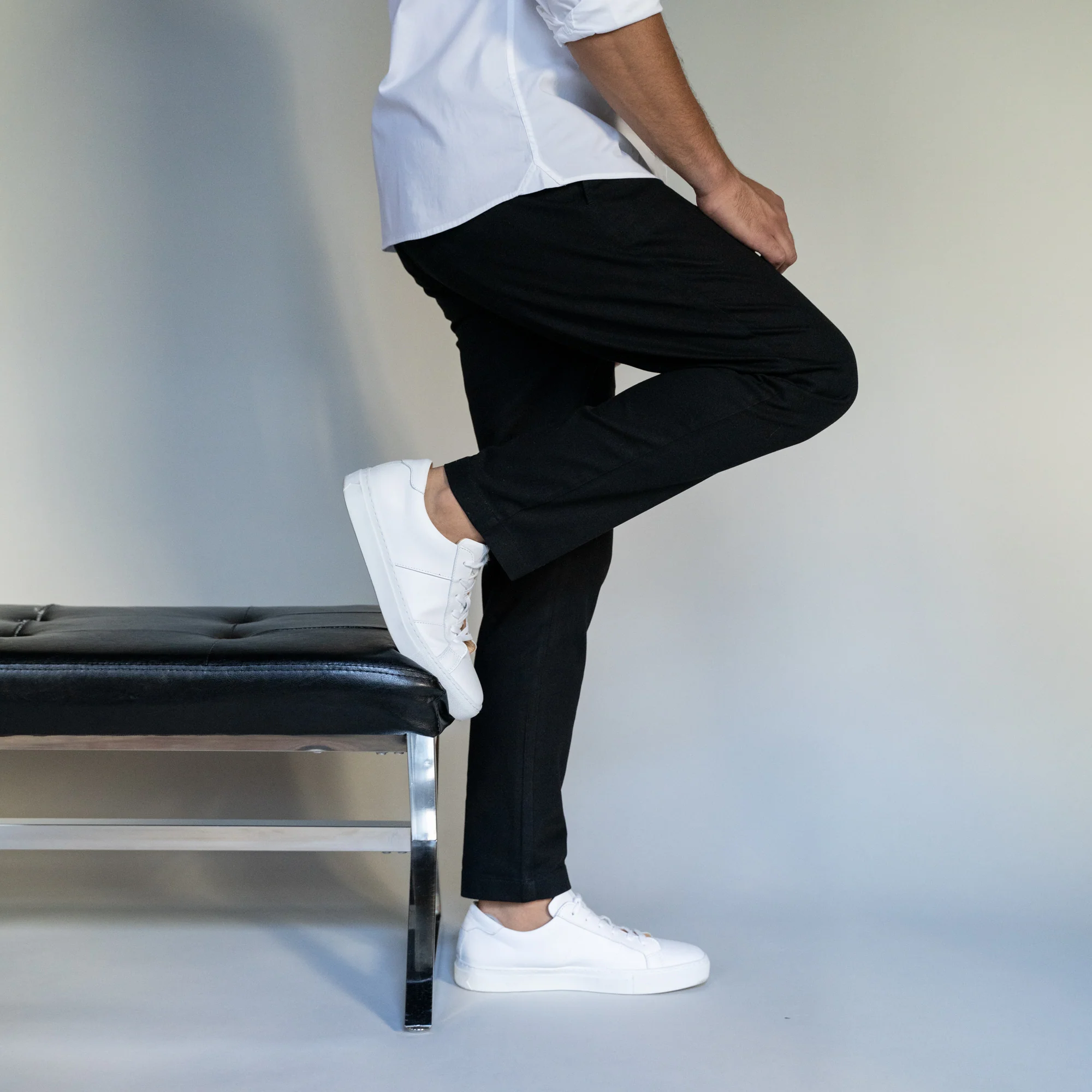 Stretch Chinos Slim Fit - Black - Image 5
