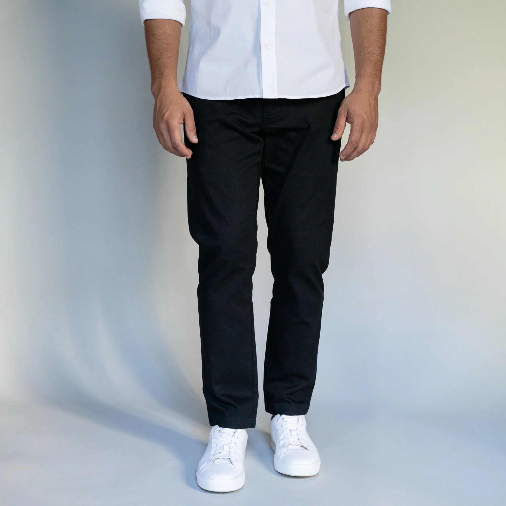 Stretch Chinos Slim Fit - Black - Image 6