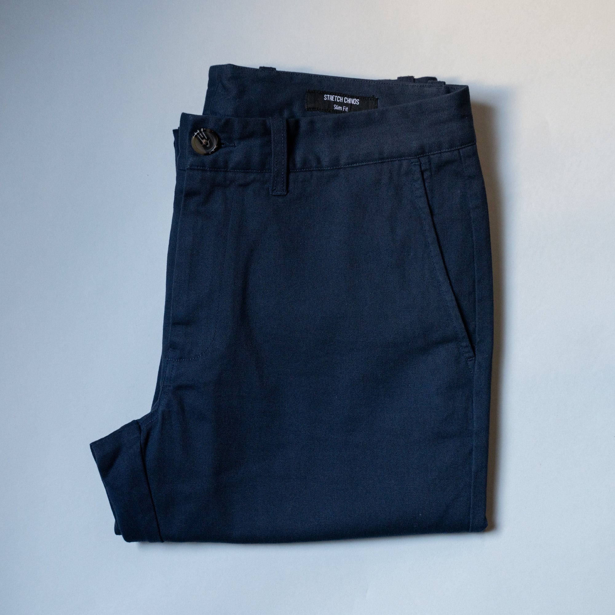 Stretch Chinos Slim Fit - Navy - Image 7