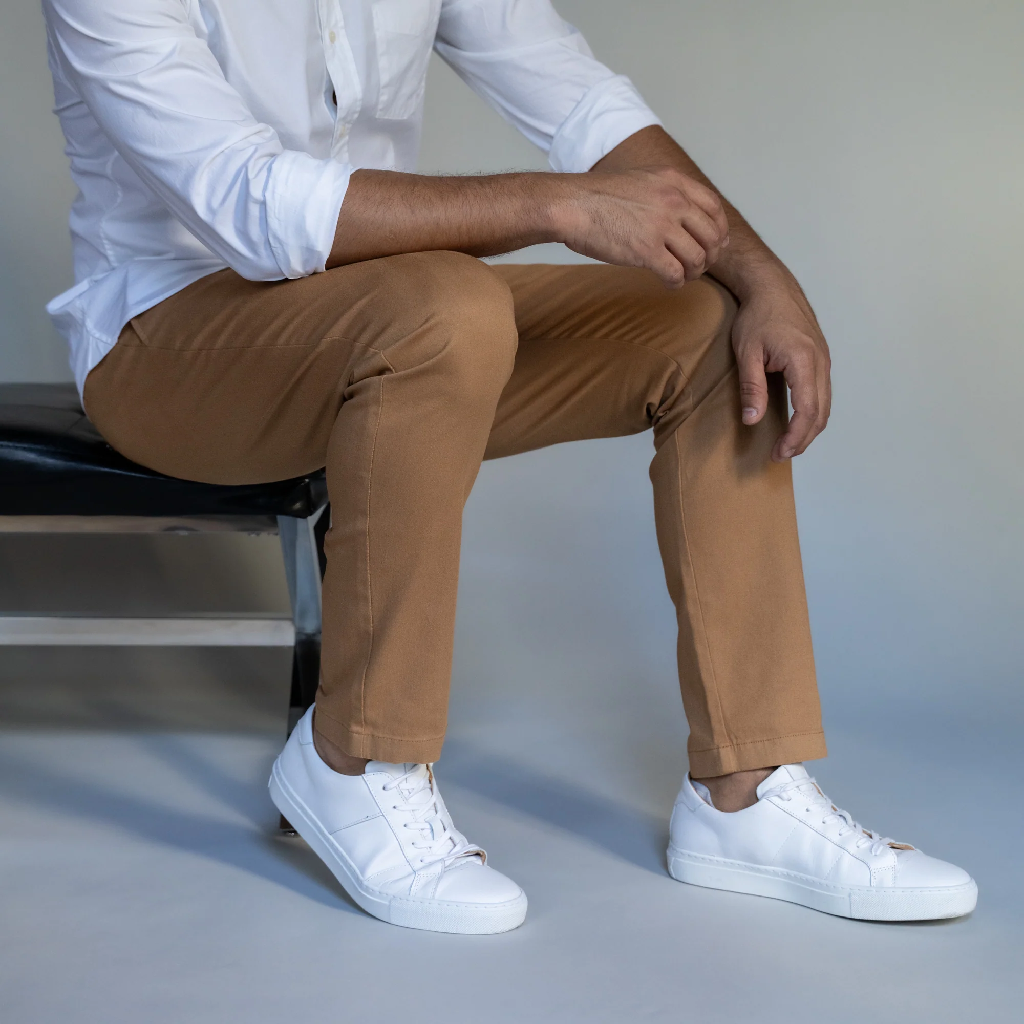 Stretch Chinos Slim Fit - Tobacco - Image 5