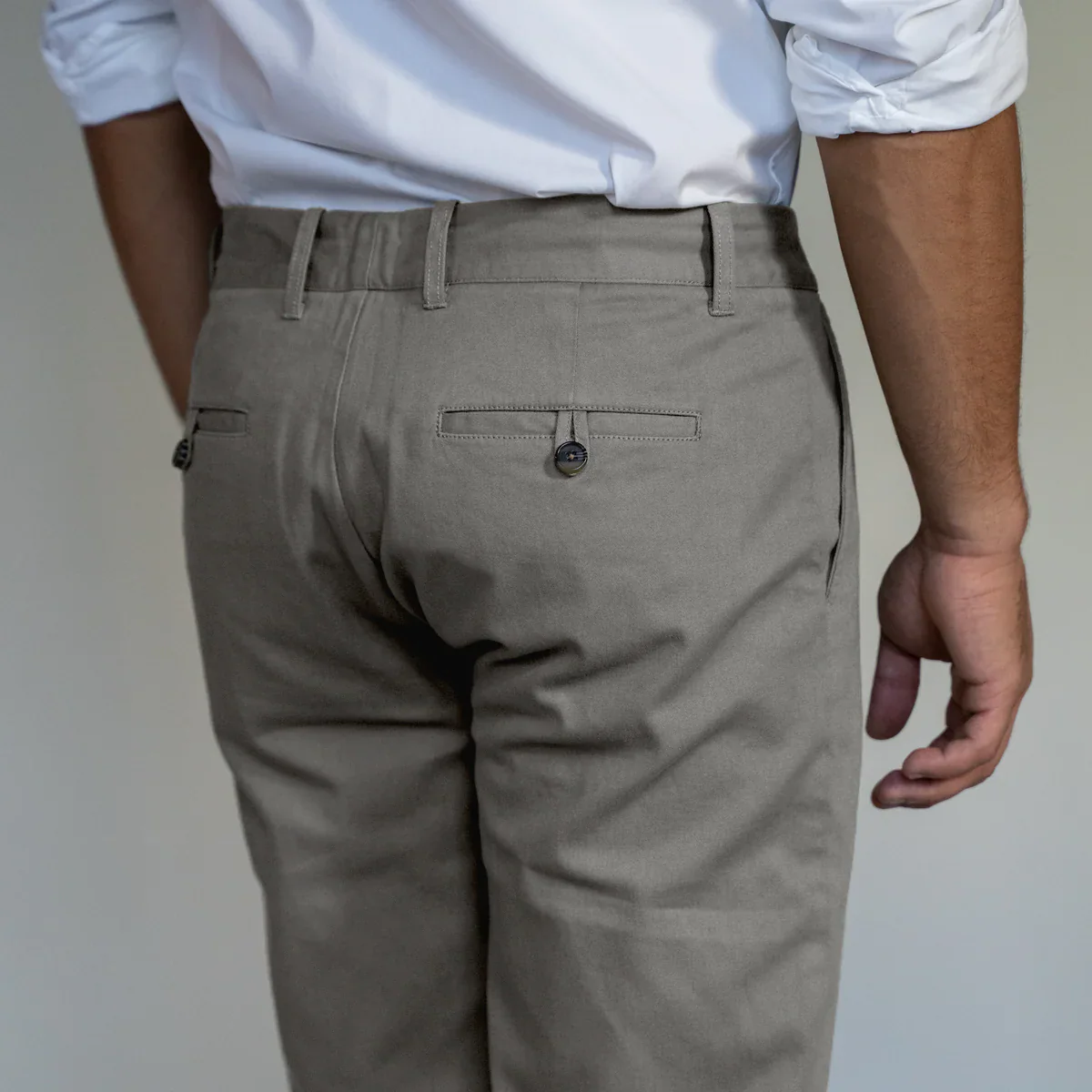 Stretch Chinos Slim Fit - Grey - Image 2