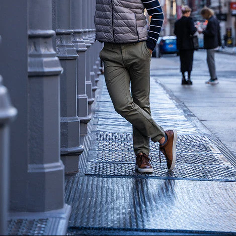 Stretch Chinos Slim Fit - Olive - Image 3