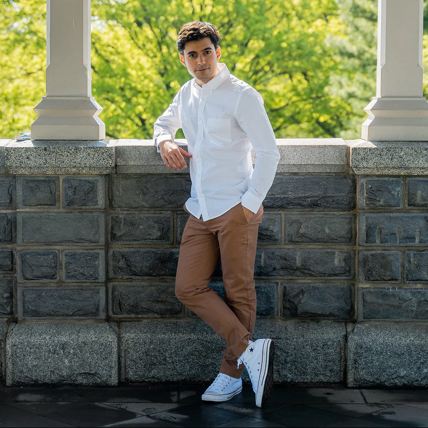 Stretch Chinos Slim Fit - Tobacco - Image 3