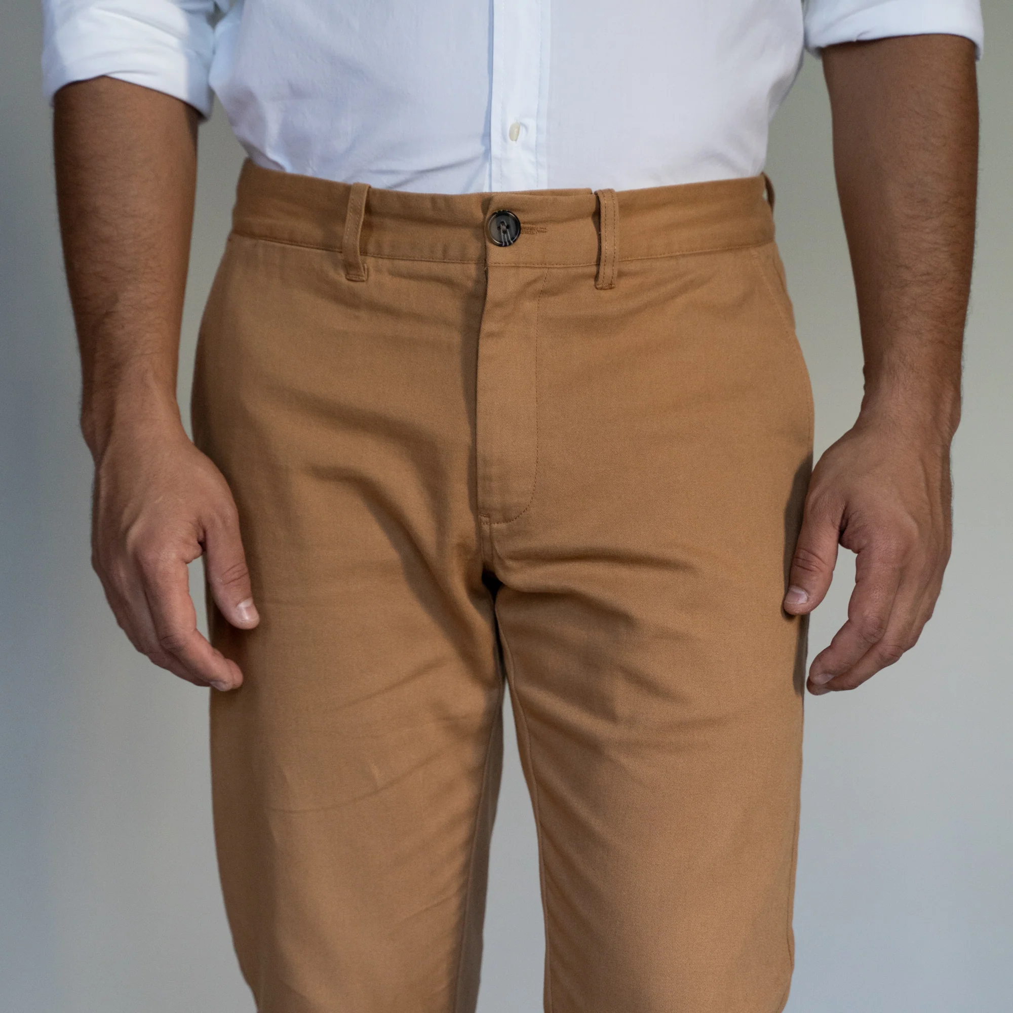 Stretch Chinos Standard Fit - Tobacco - Image 4