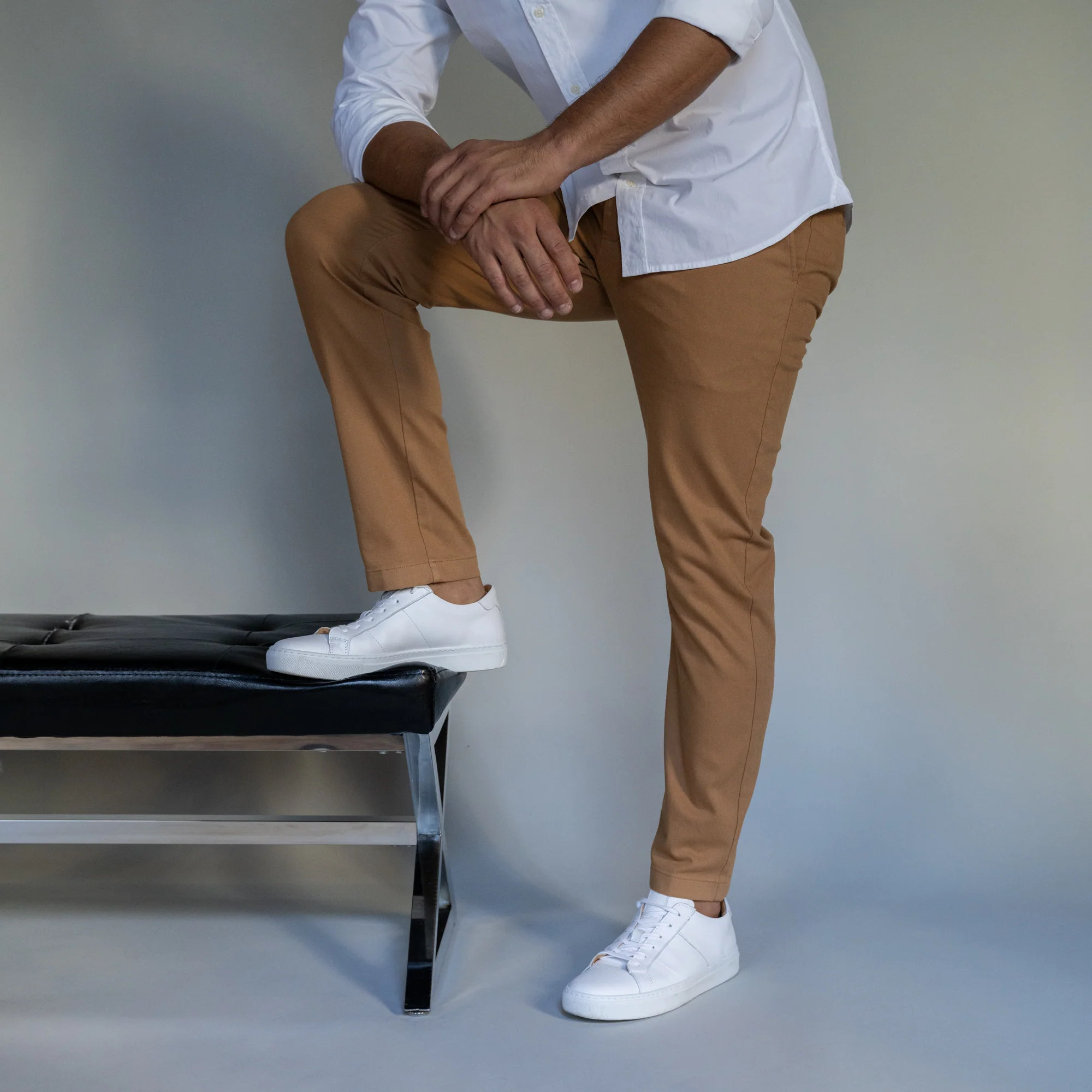 Stretch Chinos Standard Fit - Tobacco - Image 6