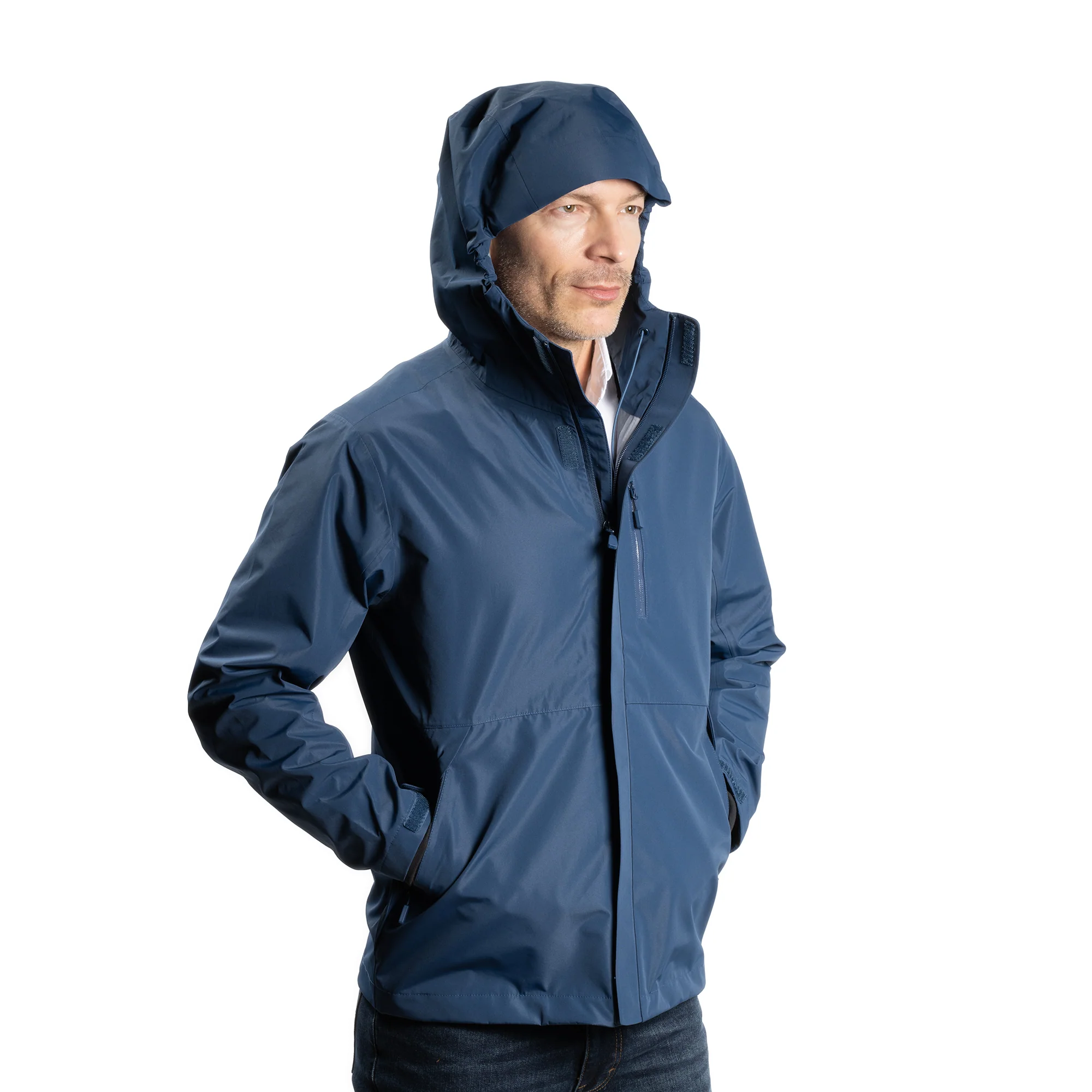 Tech Rain Jacket - Navy - Image 3