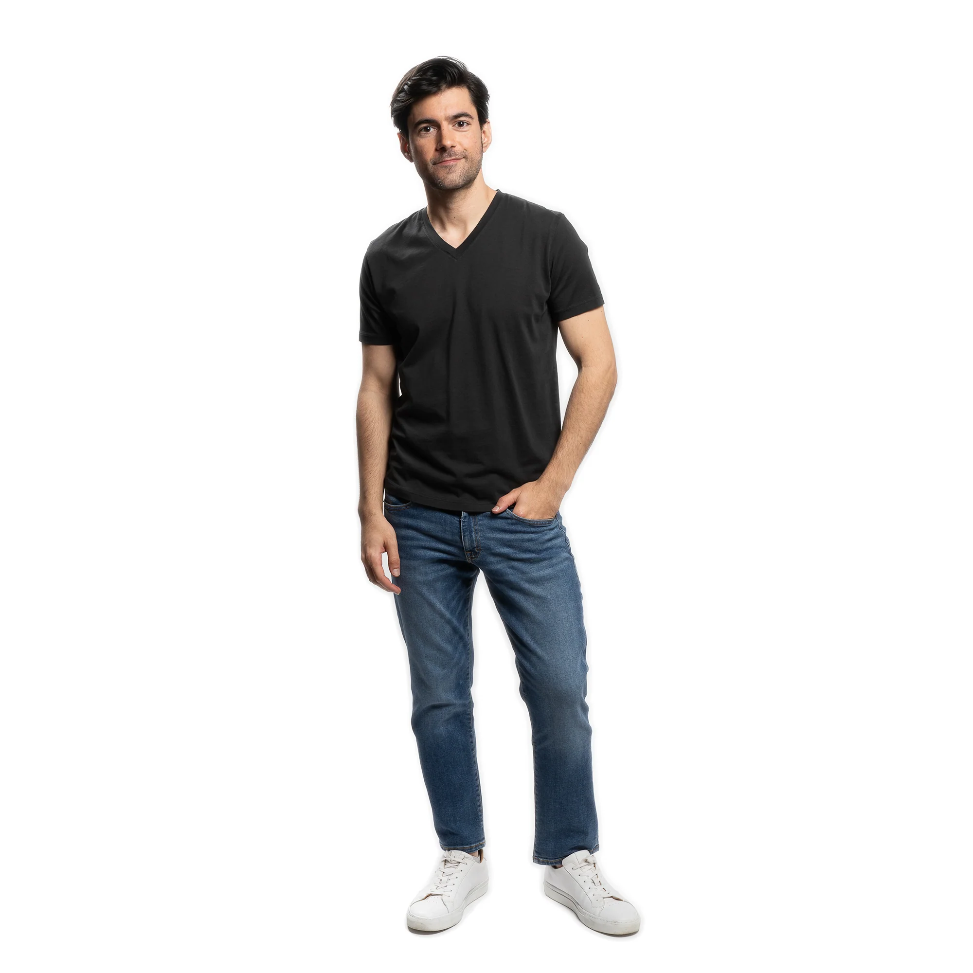 The V Neck T - Black - Image 5