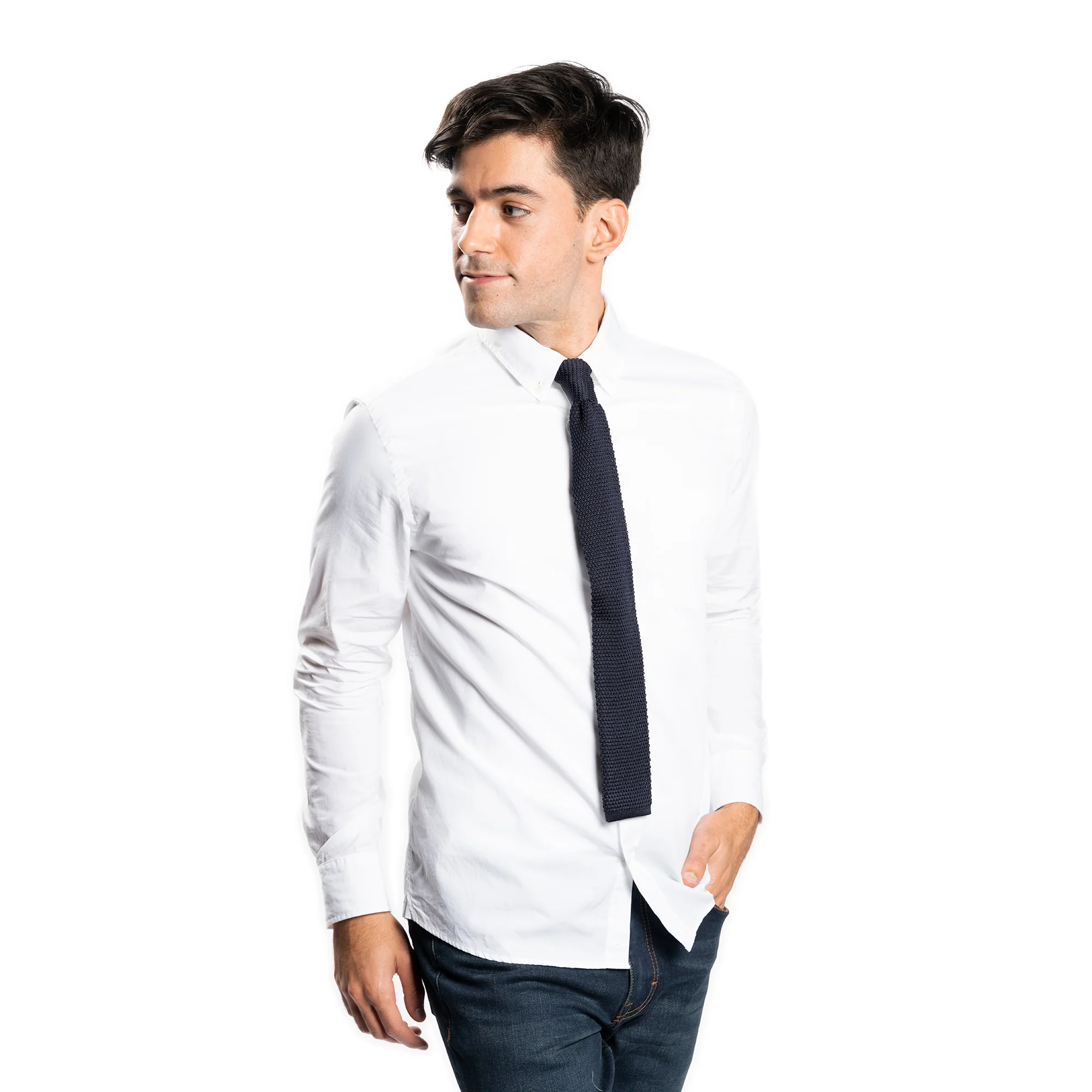 Ties - Navy Silk Knit - Image 3