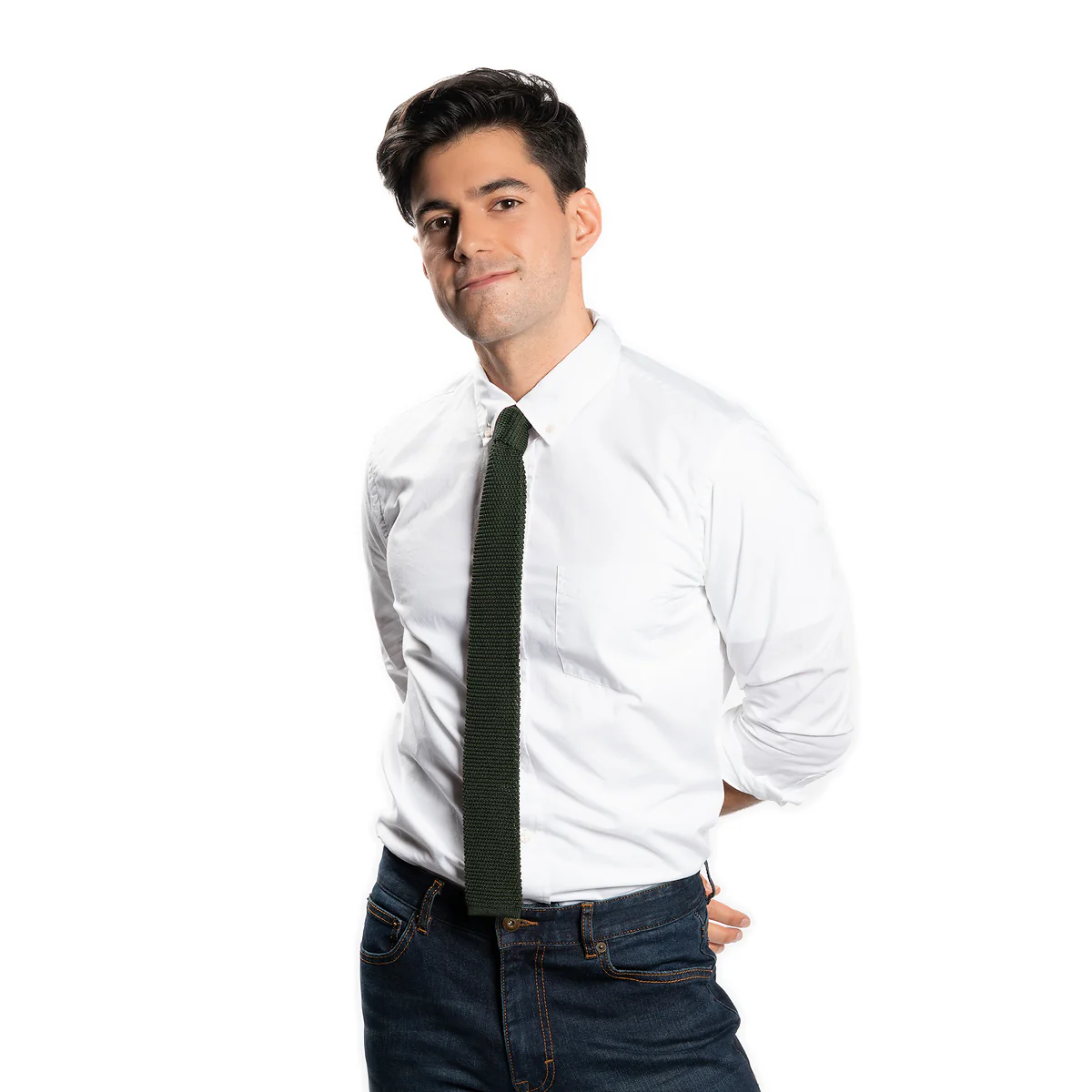 Ties - Olive Silk Knit - Image 3