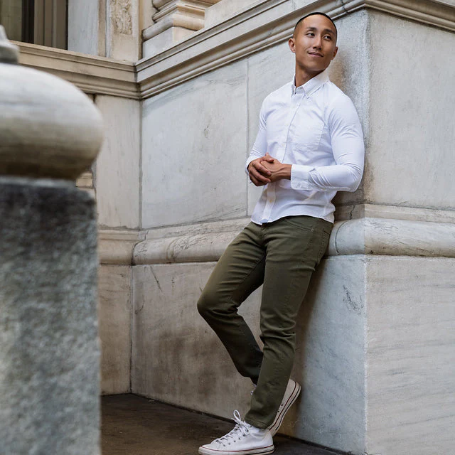 Travel Jeans Slim Fit - Olive - Image 3