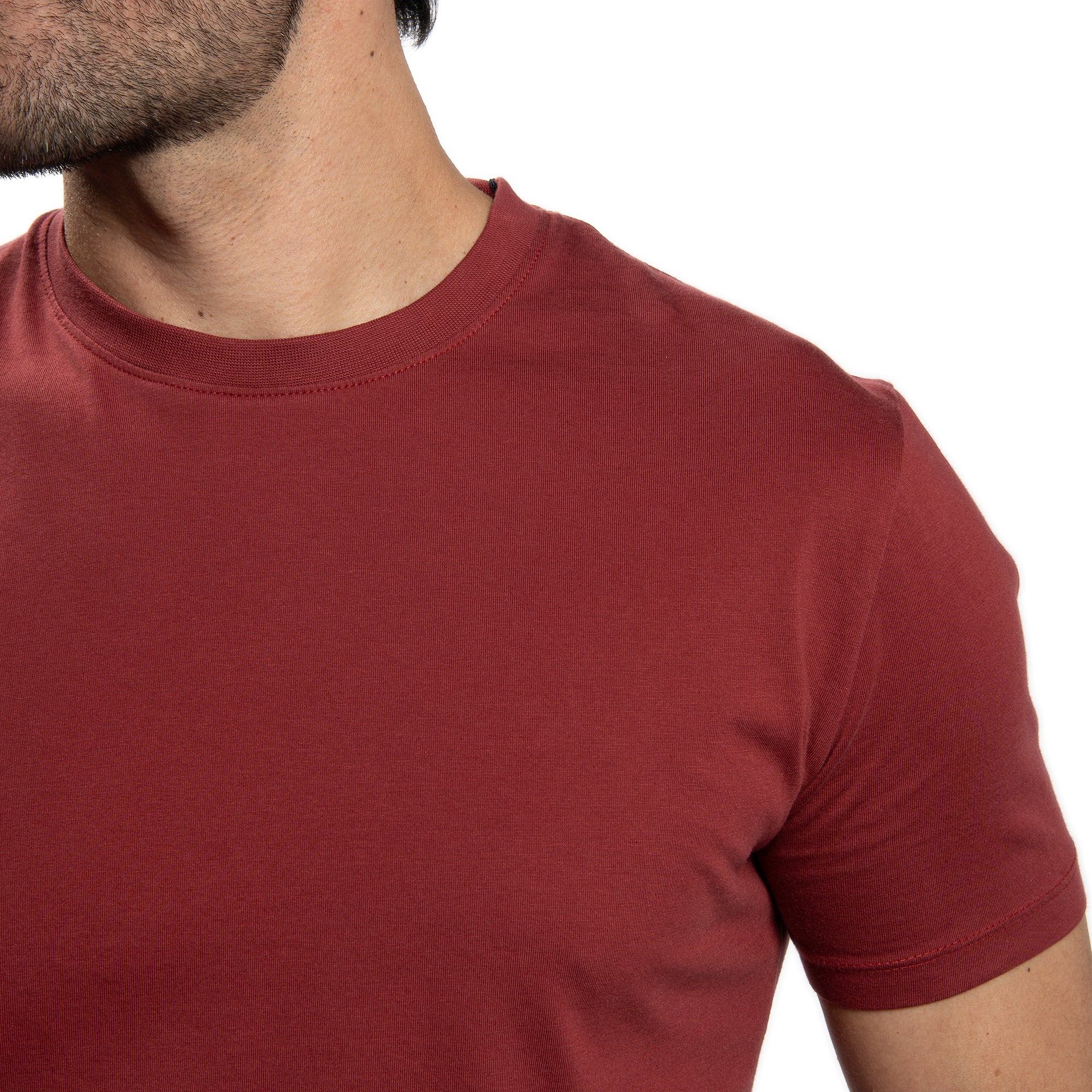 Vintage Crew T-Shirt - Burgundy - Image 4