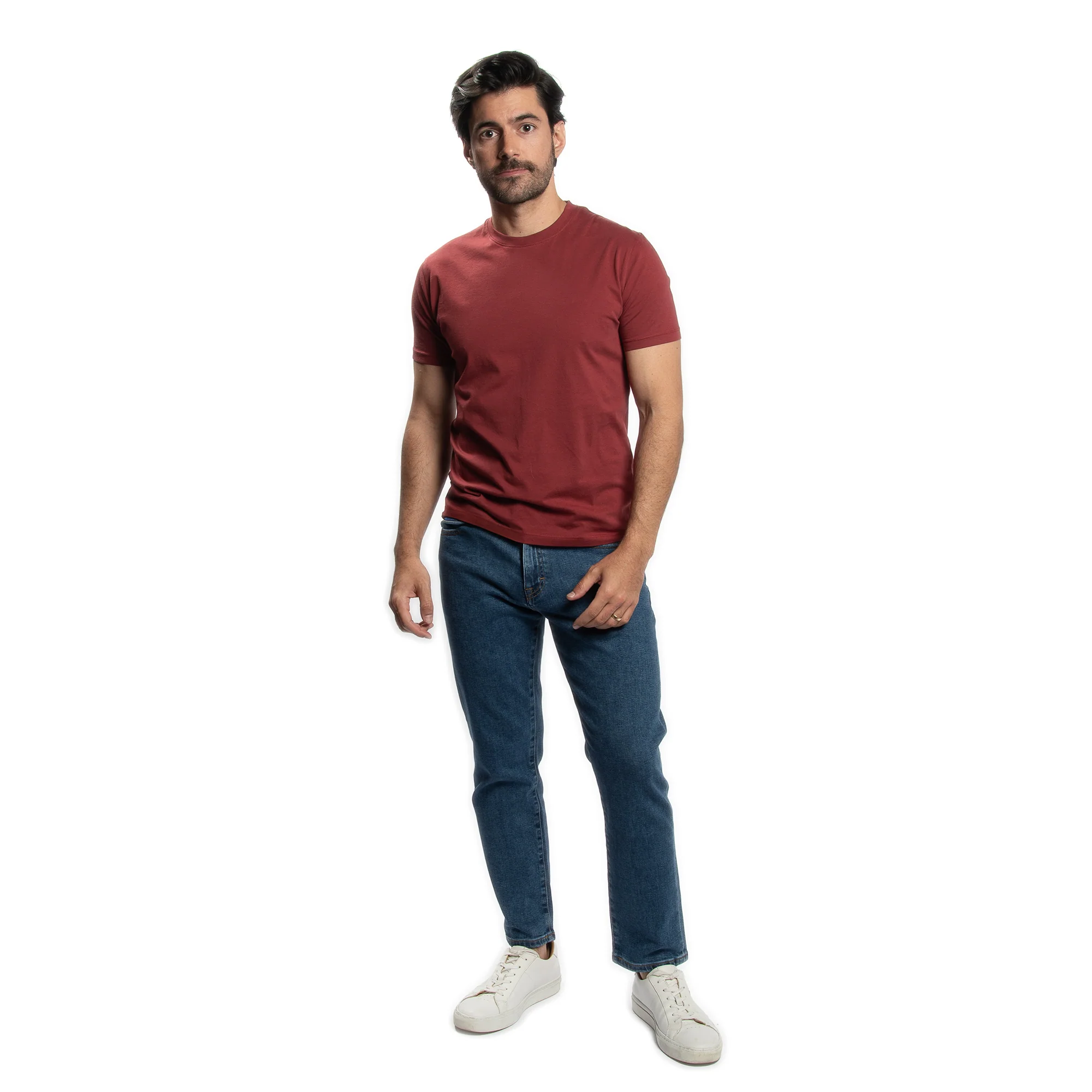 Vintage Crew T-Shirt - Burgundy - Image 5