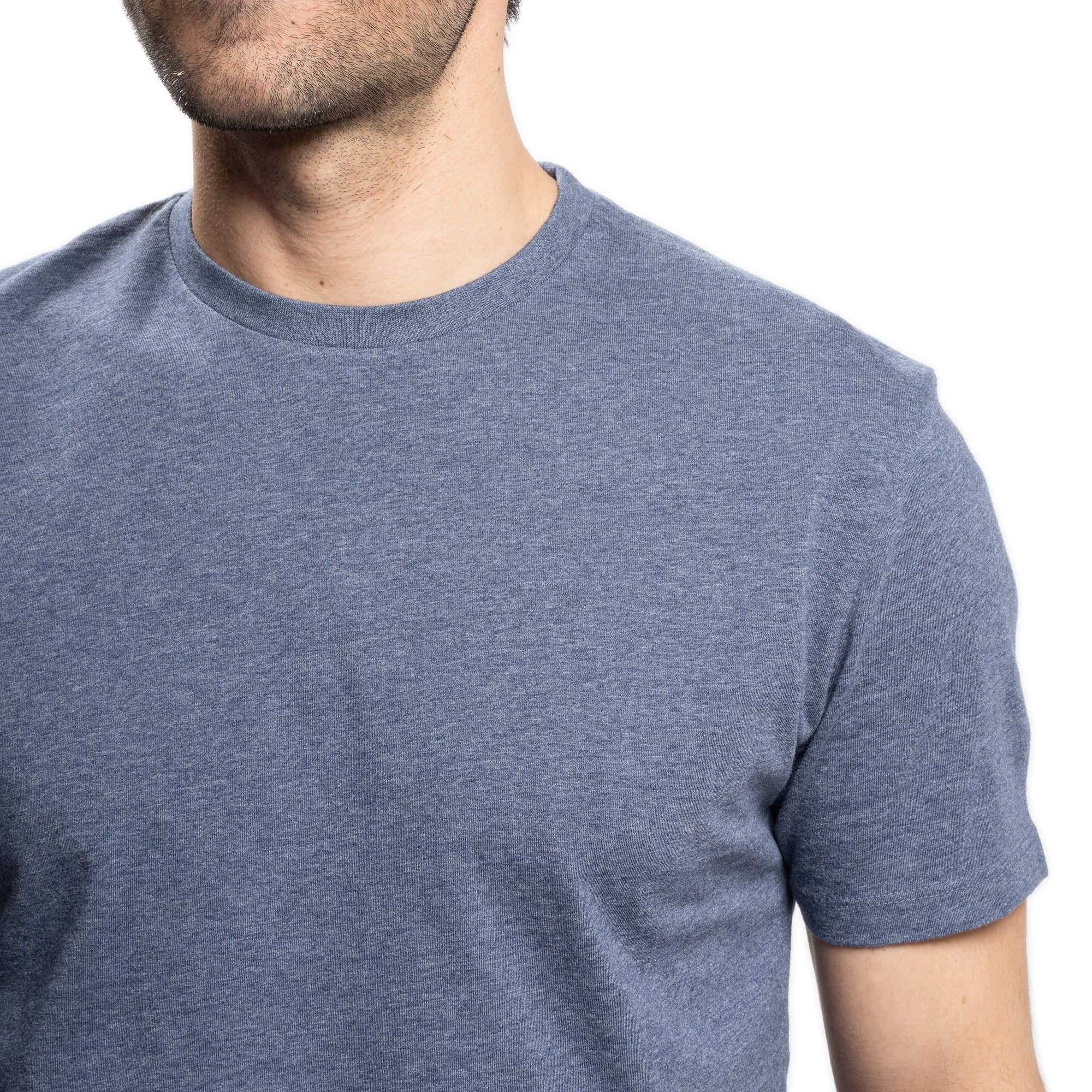Vintage Crew T-Shirt - Heather Navy - Image 5