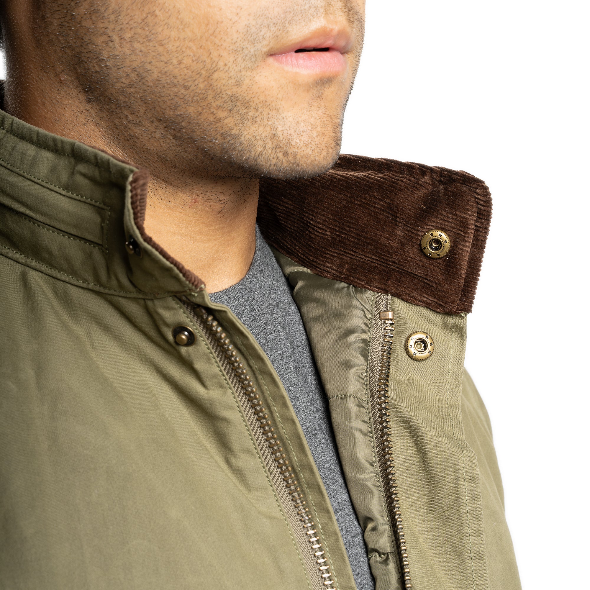 Waxed Jacket - Olive - Image 6