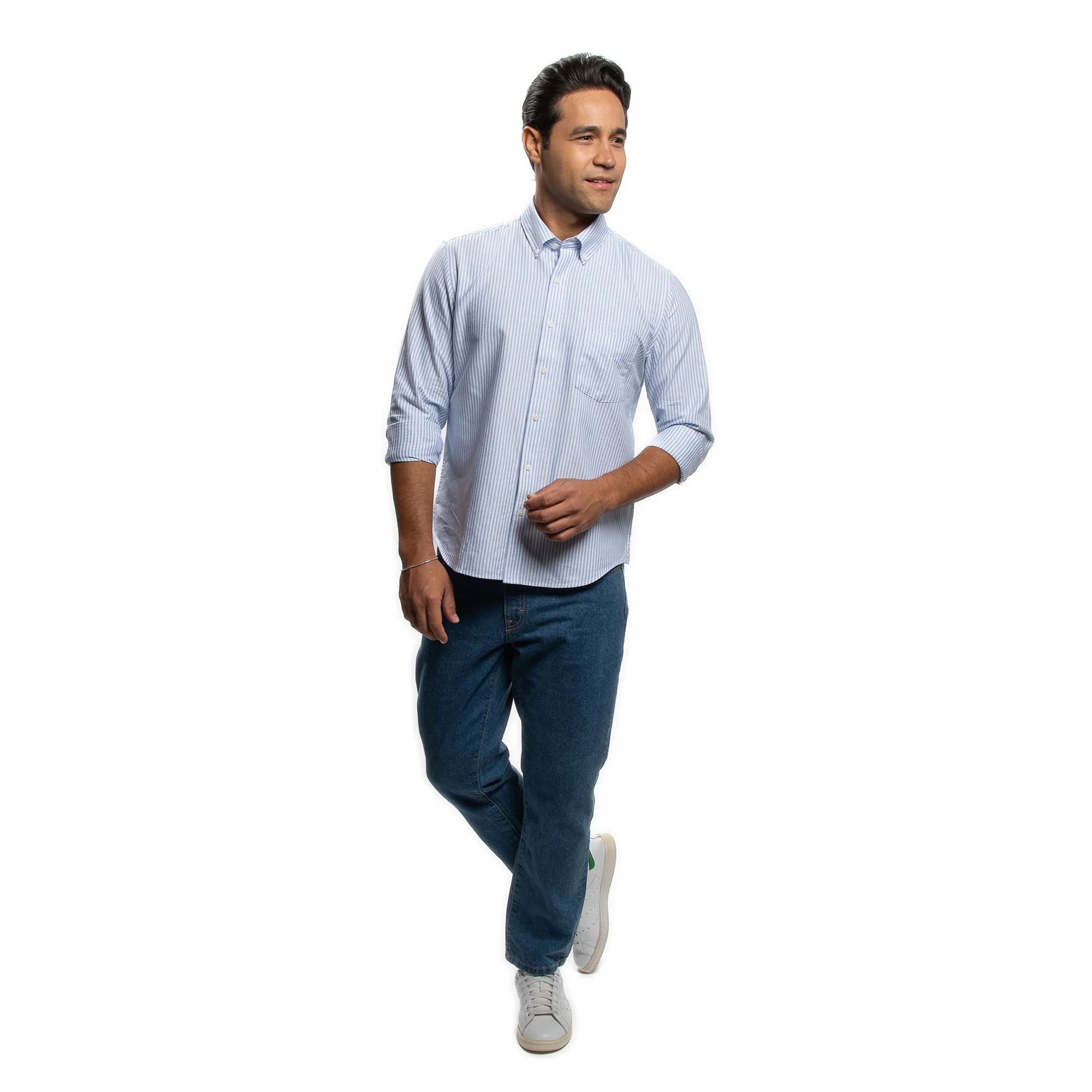 Weekend Oxford Standard Fit - Blue Stripe - Image 5