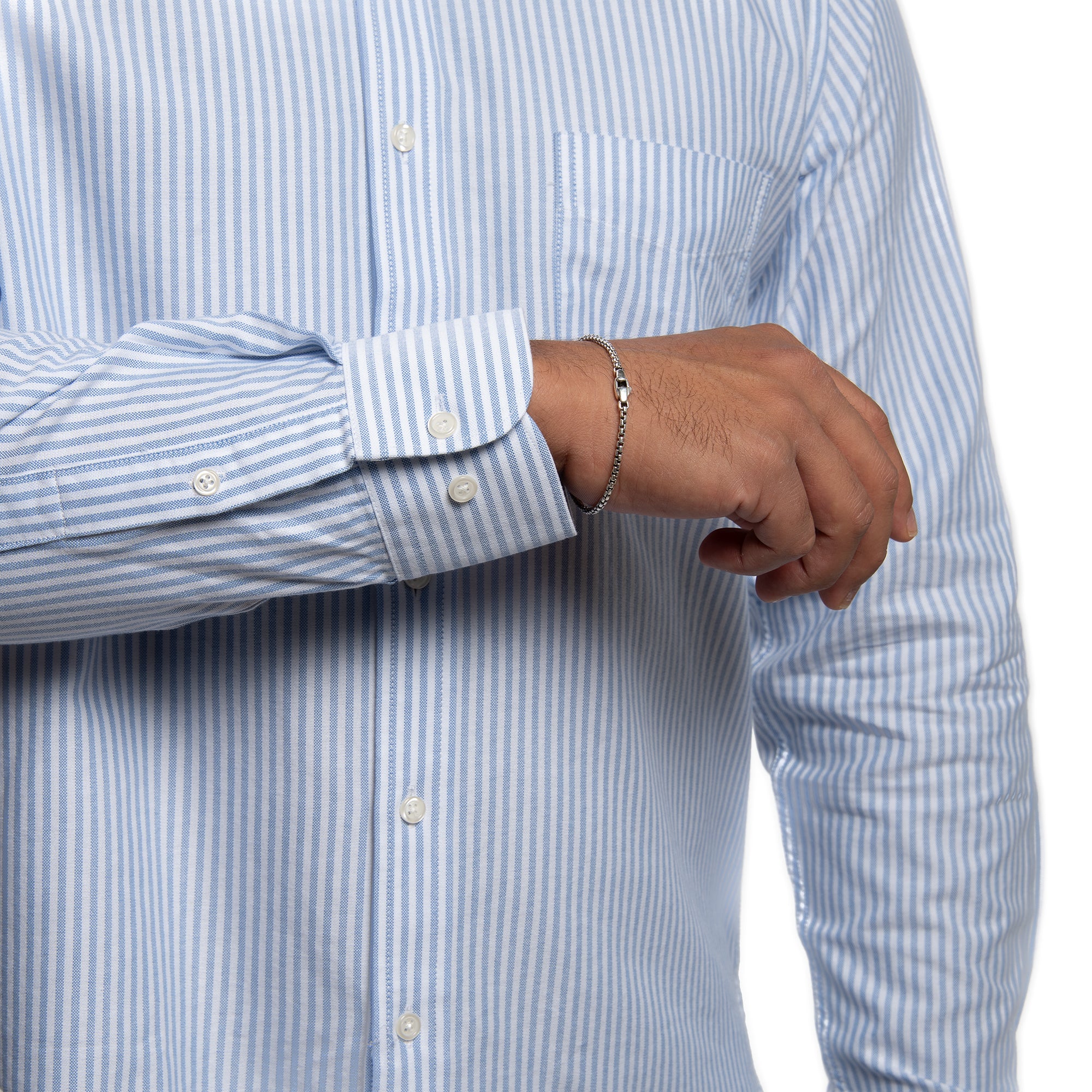 Weekend Oxford Standard Fit - Blue Stripe - Image 3