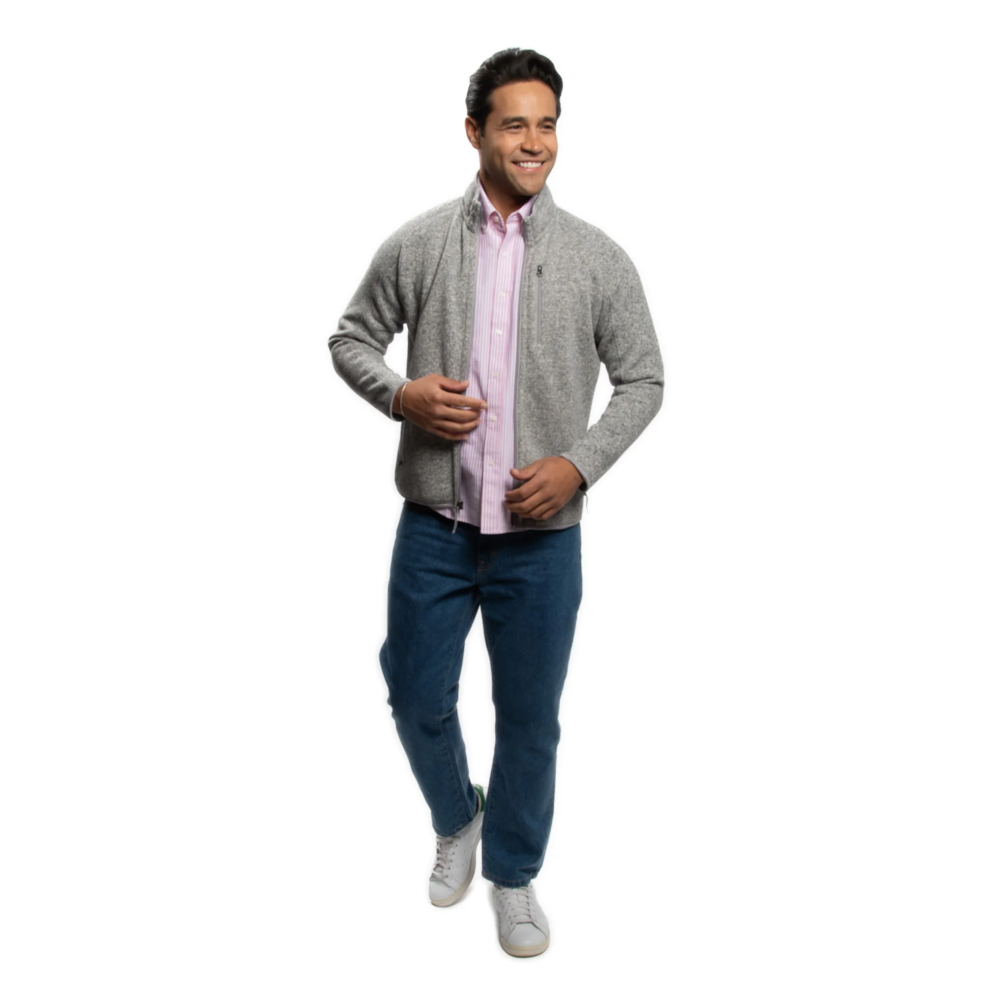 Weekend Oxford Slim Fit - Pink Stripe - Image 4