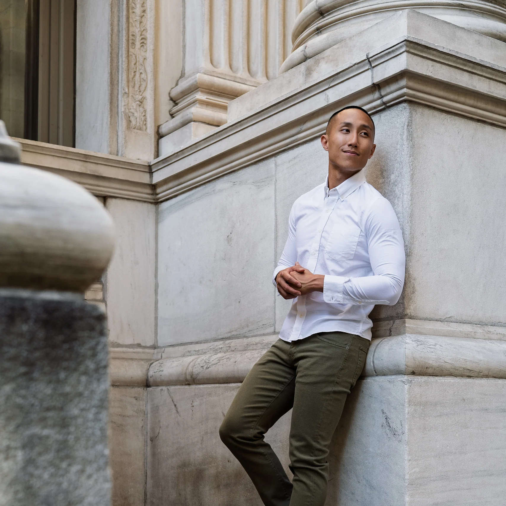 Weekend Oxford Slim Fit - White - Image 3