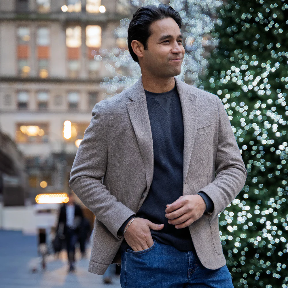 Wool Cashmere Blazers - Tan - Image 4