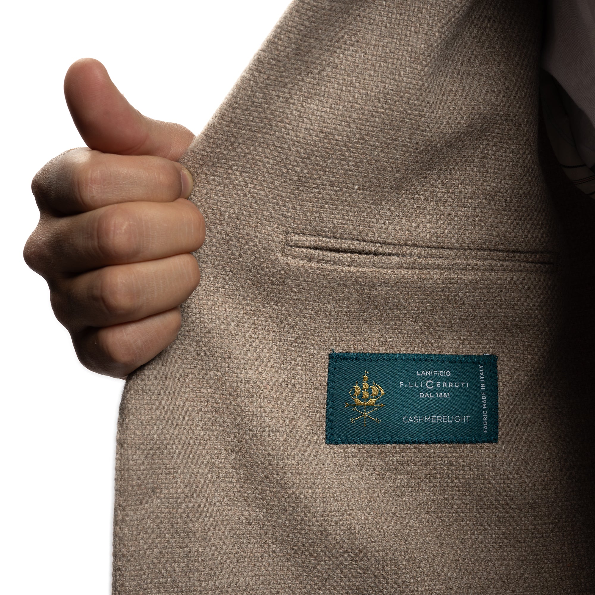 Wool Cashmere Blazers - Tan - Image 6