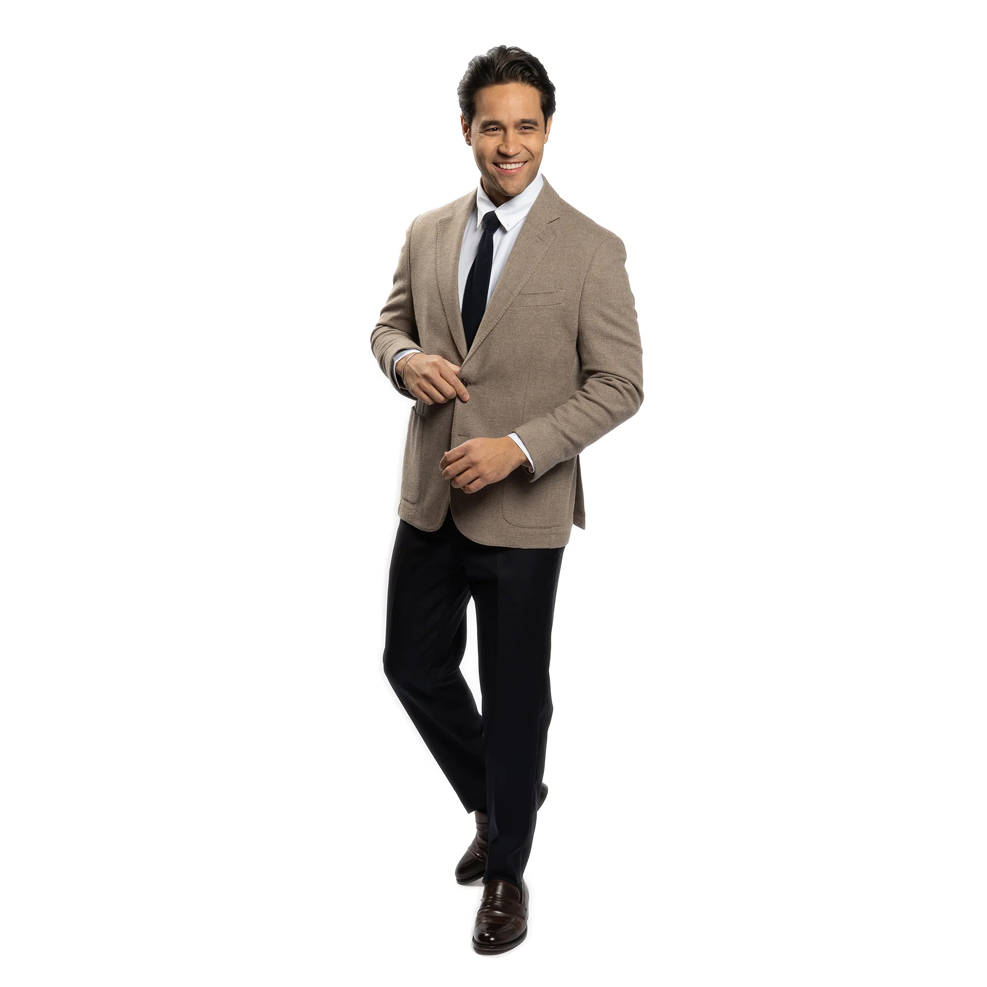 Wool Cashmere Blazers - Tan - Image 8