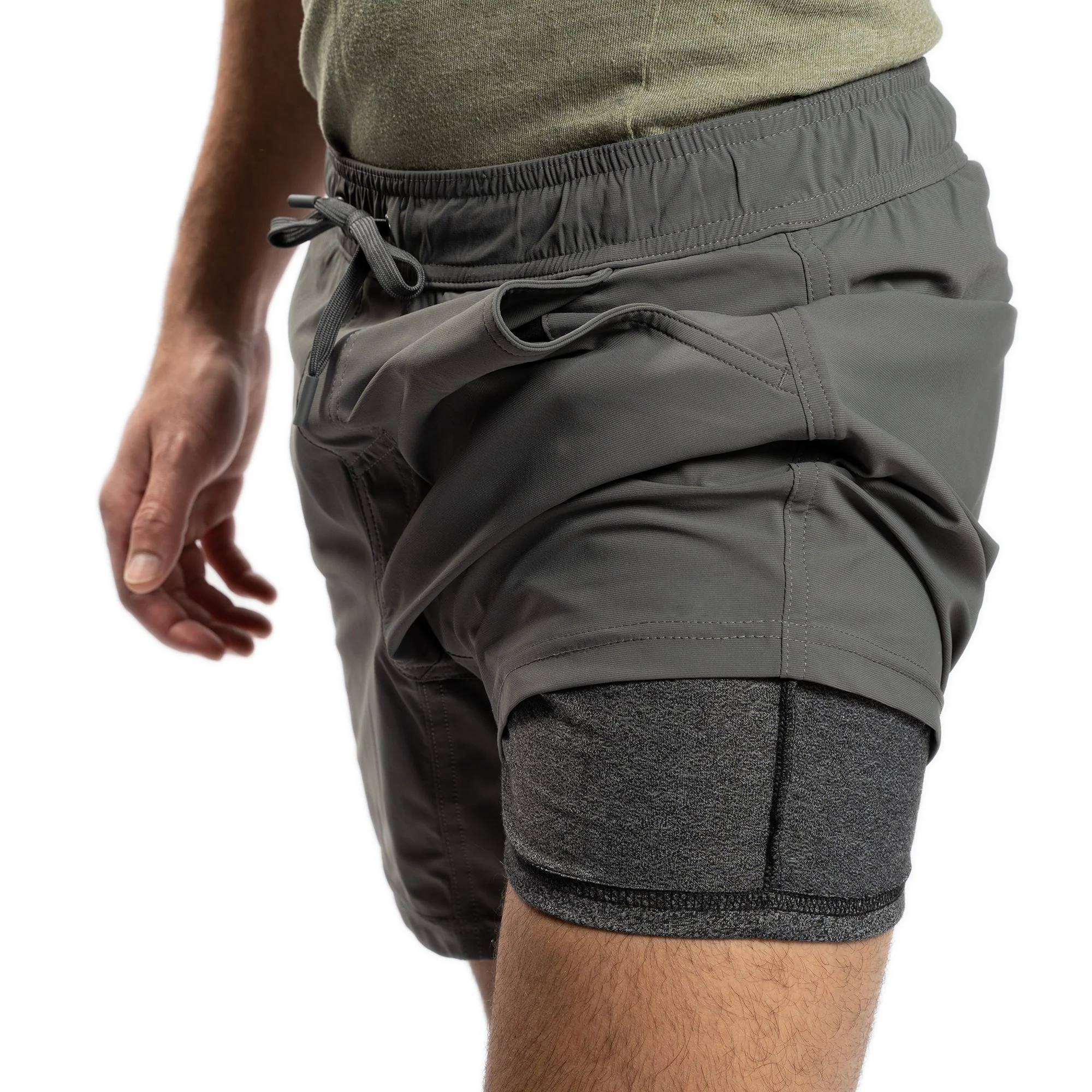 Workout Shorts - Dark Grey - Image 4